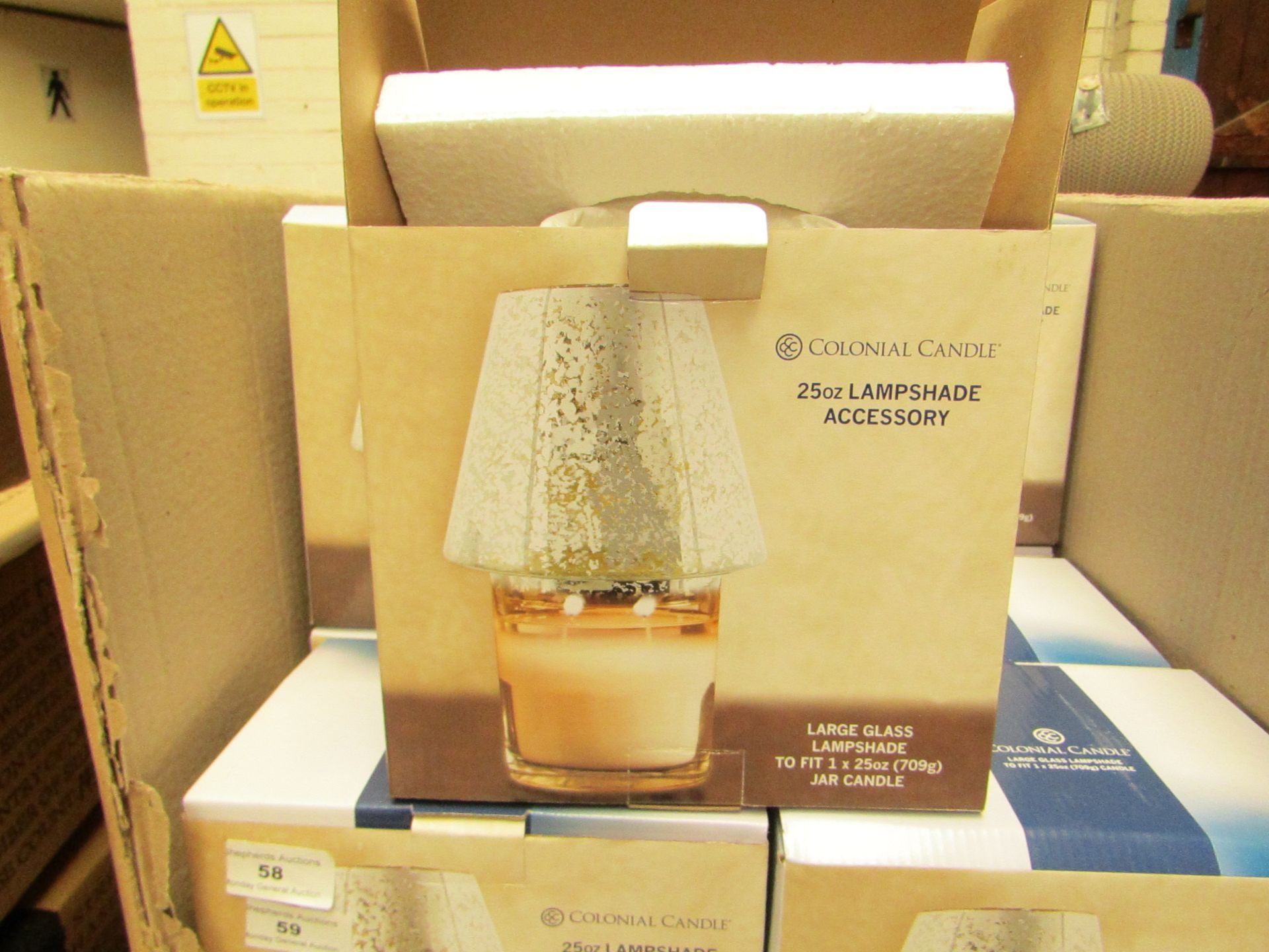 2x Colonial 25oz lampshade accessory, both new and boxed,