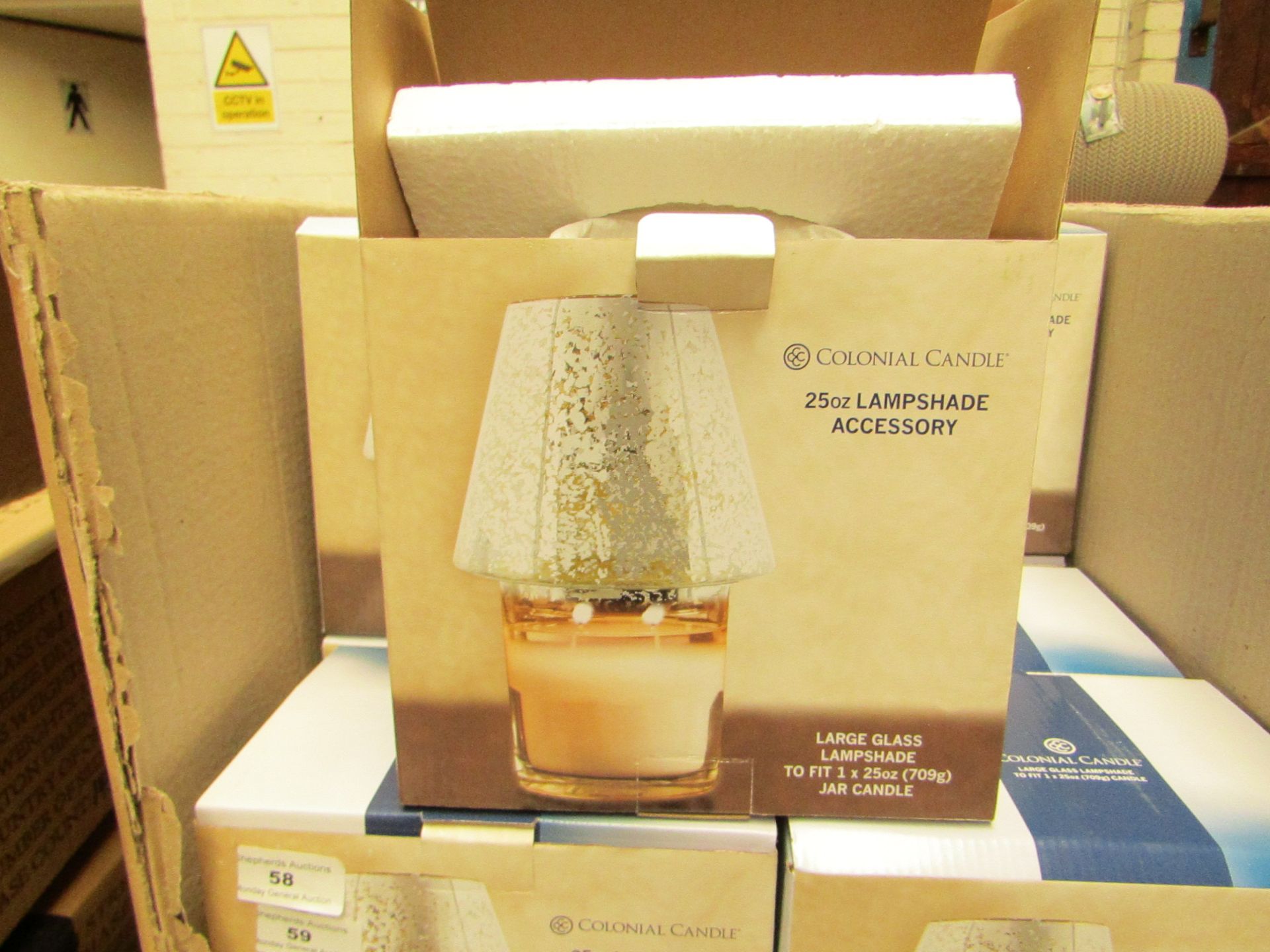 2x Colonial 25oz lampshade accessory, both new and boxed,