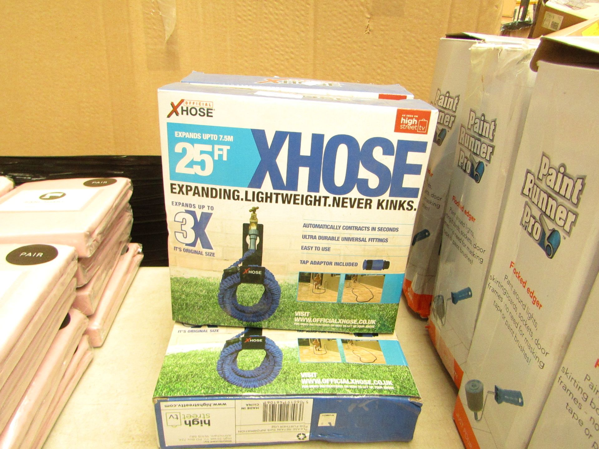 | 3x | XHOSE 25FT | UNCHECKED AND BOXED | NO ONLINE RE-SALE | SKU C5060191461573 | RRP £19:99 |