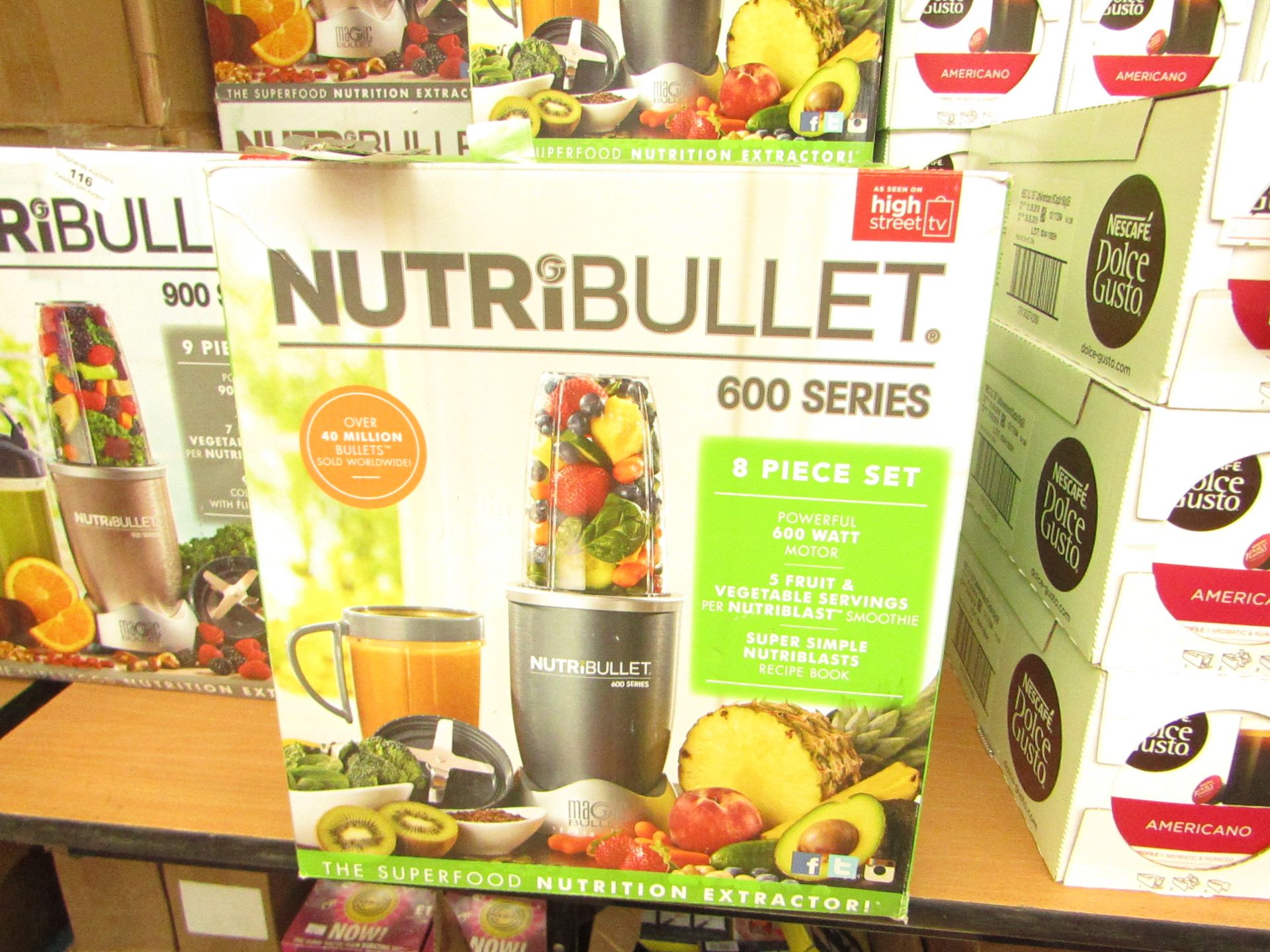 | 1X | NUTRIBULLET 600 SERIES | UNCHECKED AND BOXED | NO ONLINE RE-SALE | SKU - | RRP £59:99 | TOTAL