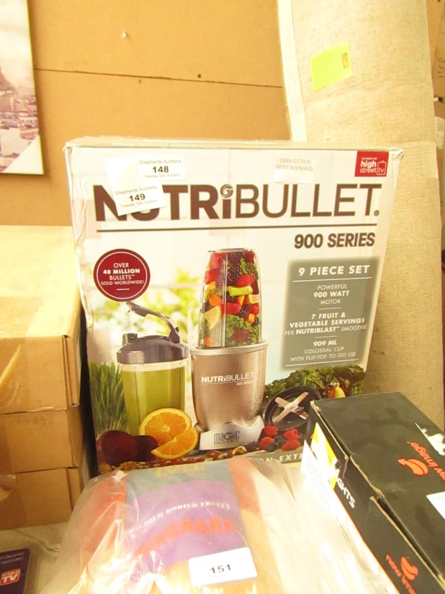 | 1x | NUTRIBULLET 900 SERIES | REFURBISHED AND BOXED | NO ONLINE RE-SALE | SKU C5060191467353 | RRP