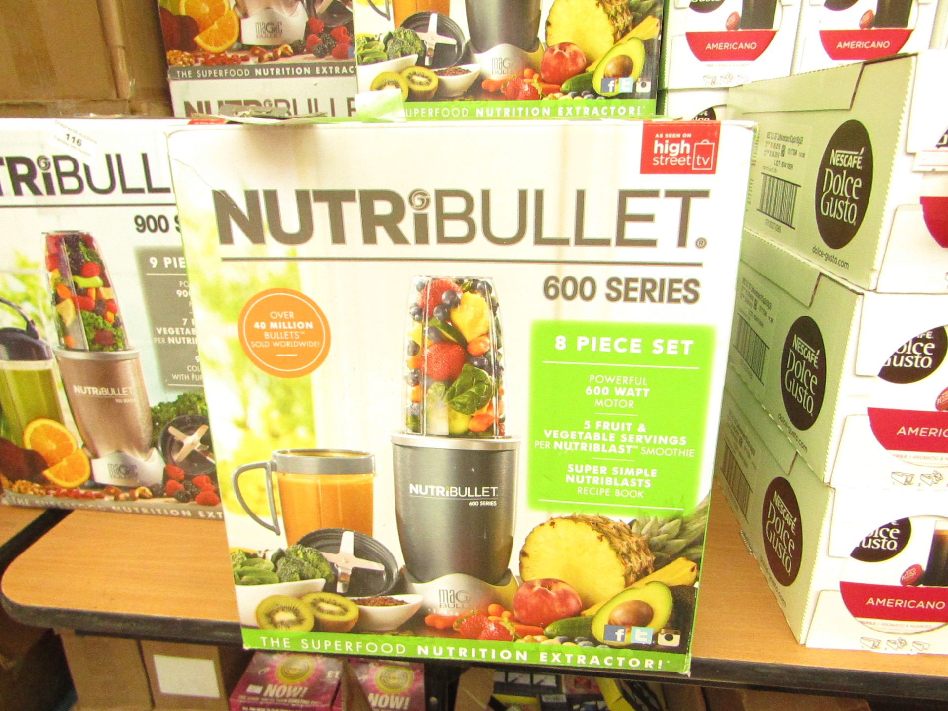 | 1X | NUTRIBULLET 600 SERIES | UNCHECKED AND BOXED | NO ONLINE RE-SALE | SKU - | RRP £59:99 | TOTAL