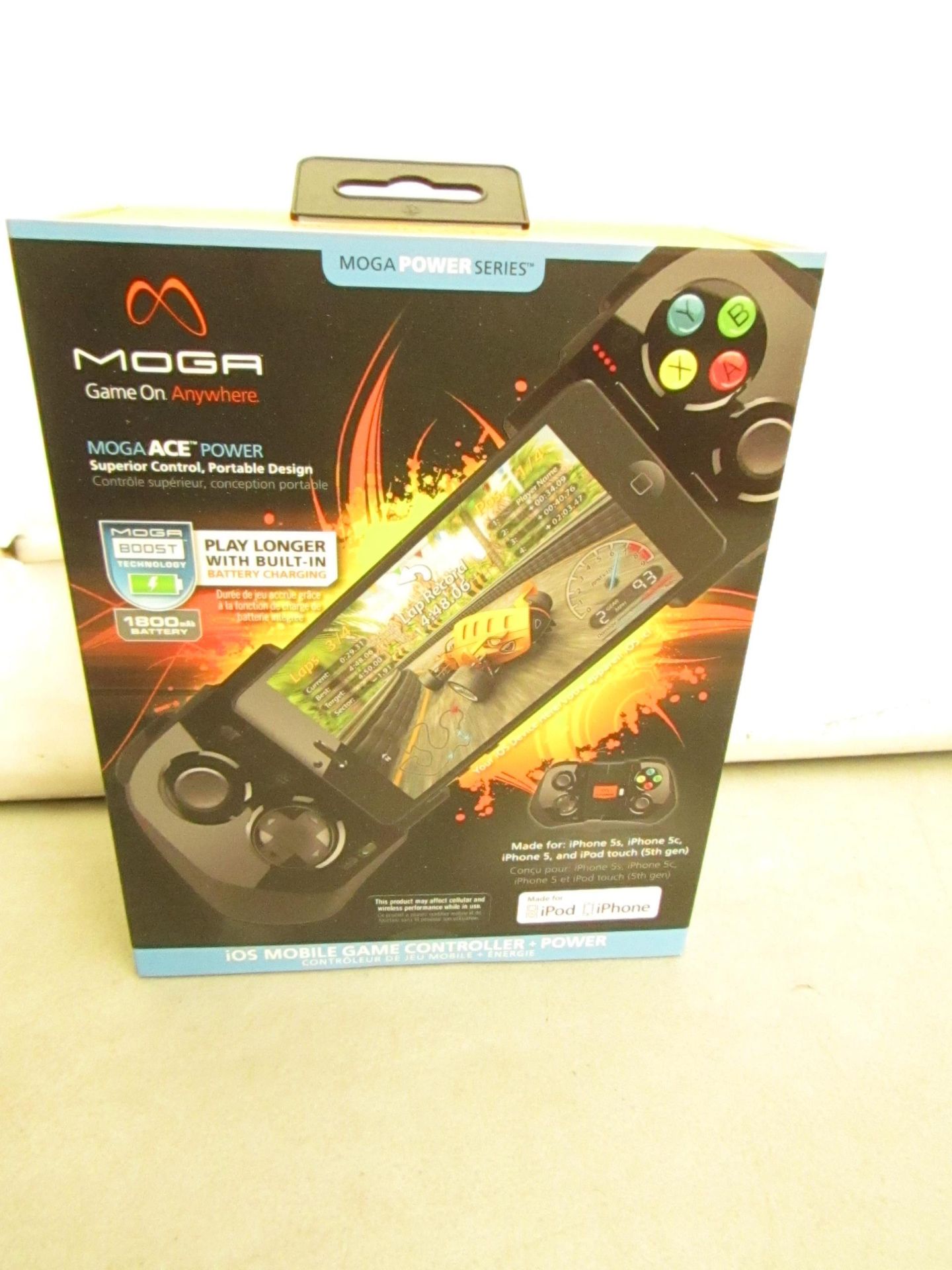 Moga iPhone gaming controller, new and boxed.