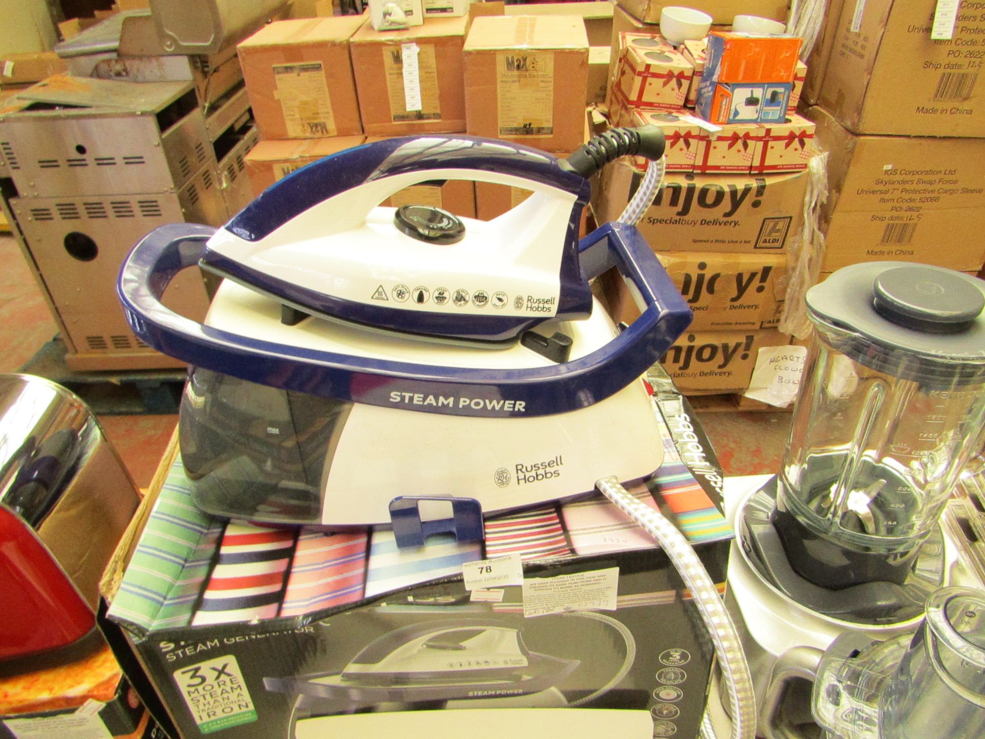 Russell Hobbs Steam power Generator iron, powers on and boxed.