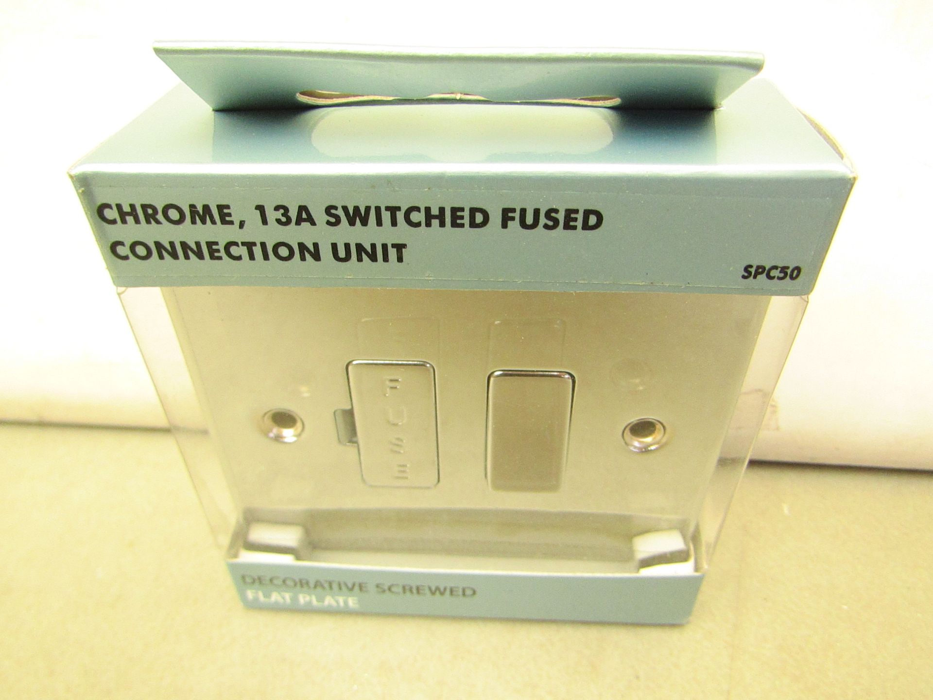 10x 13A Switched fused connection unit, new and packaged.