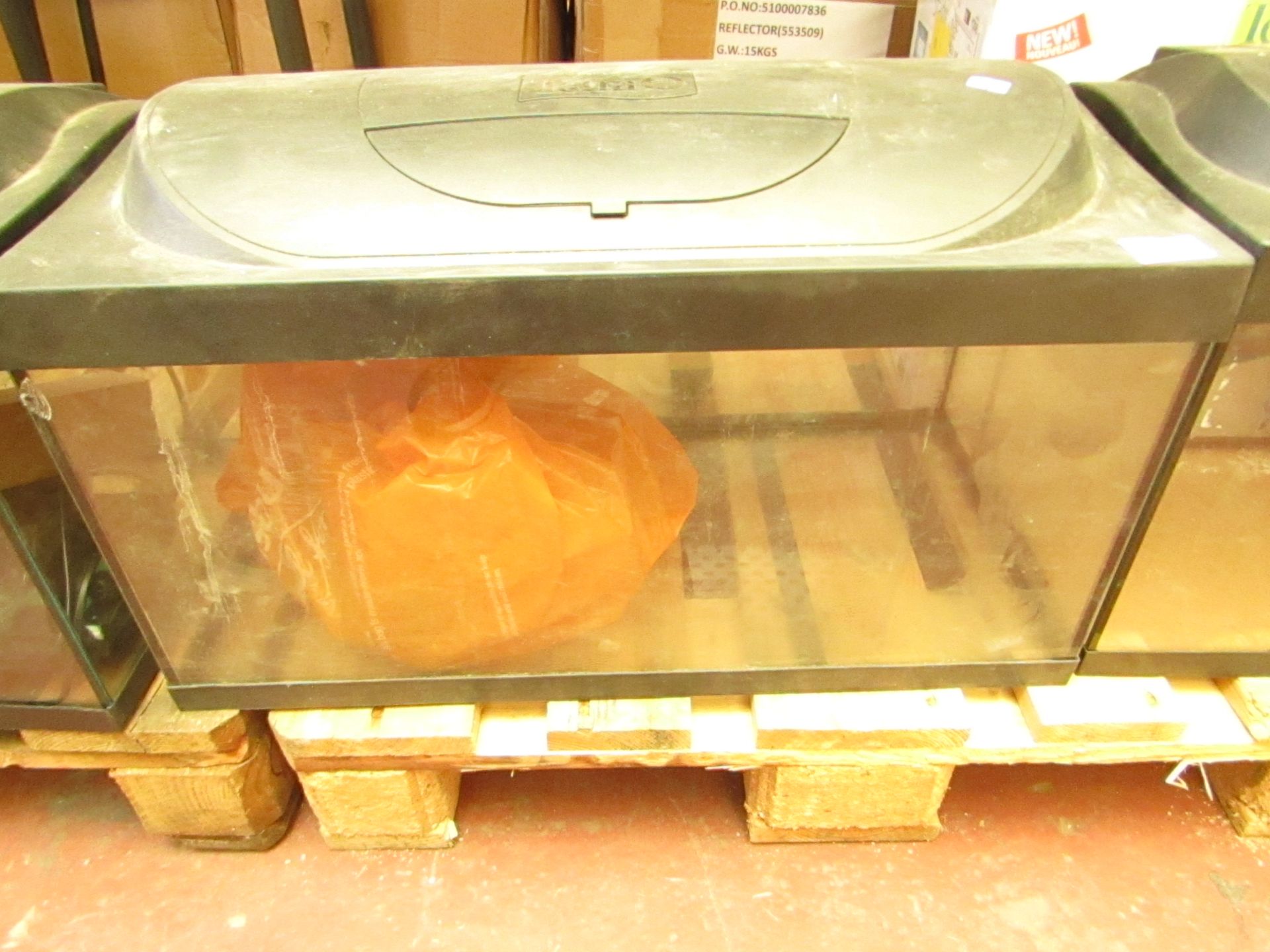 Tetra Large fish tank, with light and filter, untested.