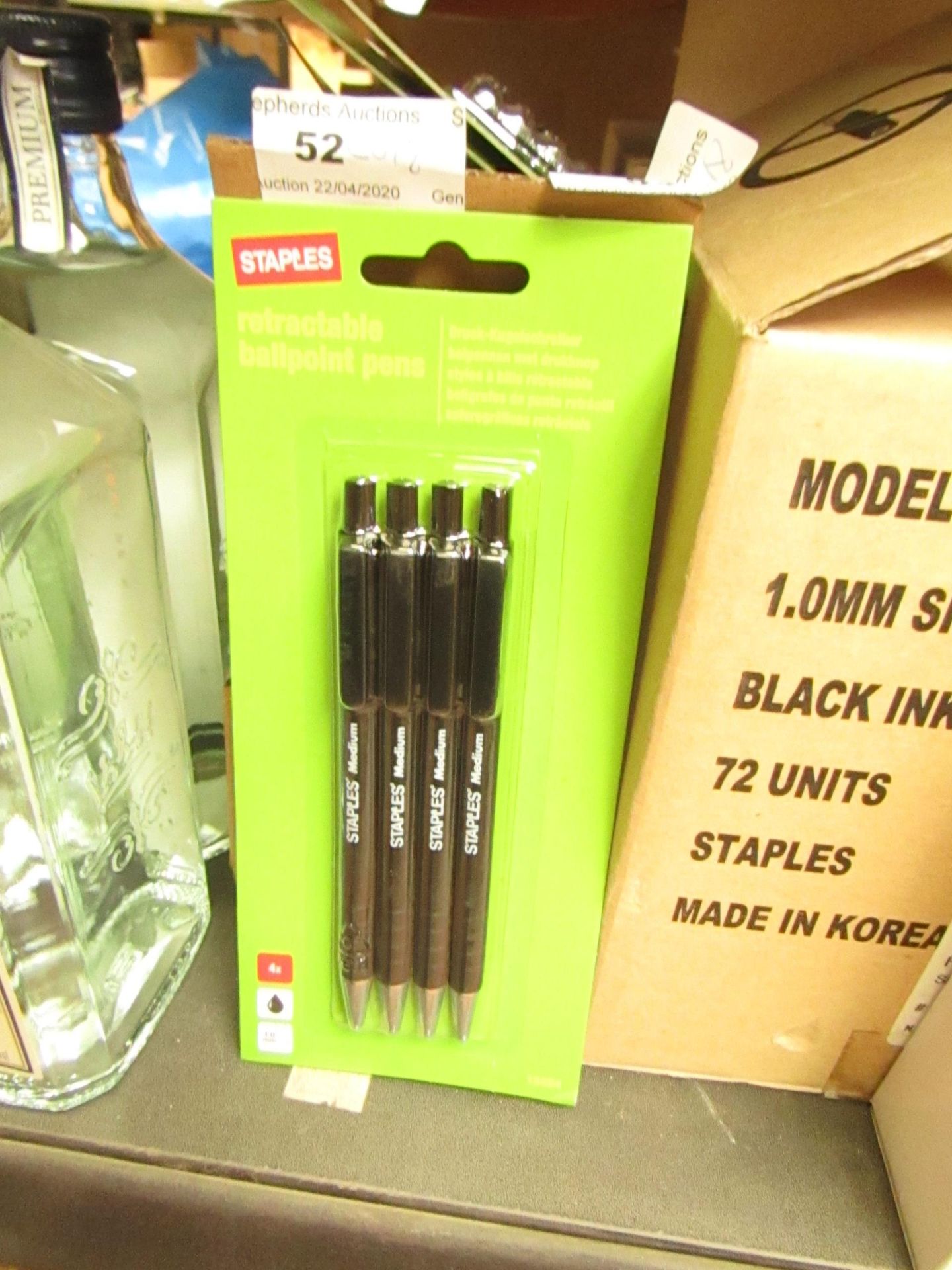 6x Packs of 4 retractable ballpoint pens, new and packaged.