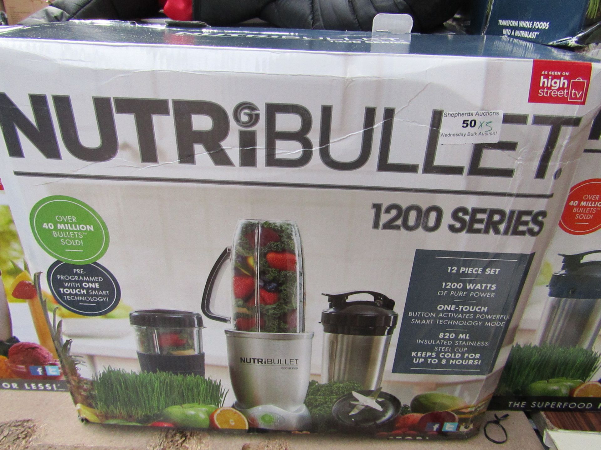 | 5x | NUTRI BULLETT 1200 SERIES | UNCHECKED,BOXED | NO ONLINE RE SALE | SKU | RRP £129.99 | TOTAL