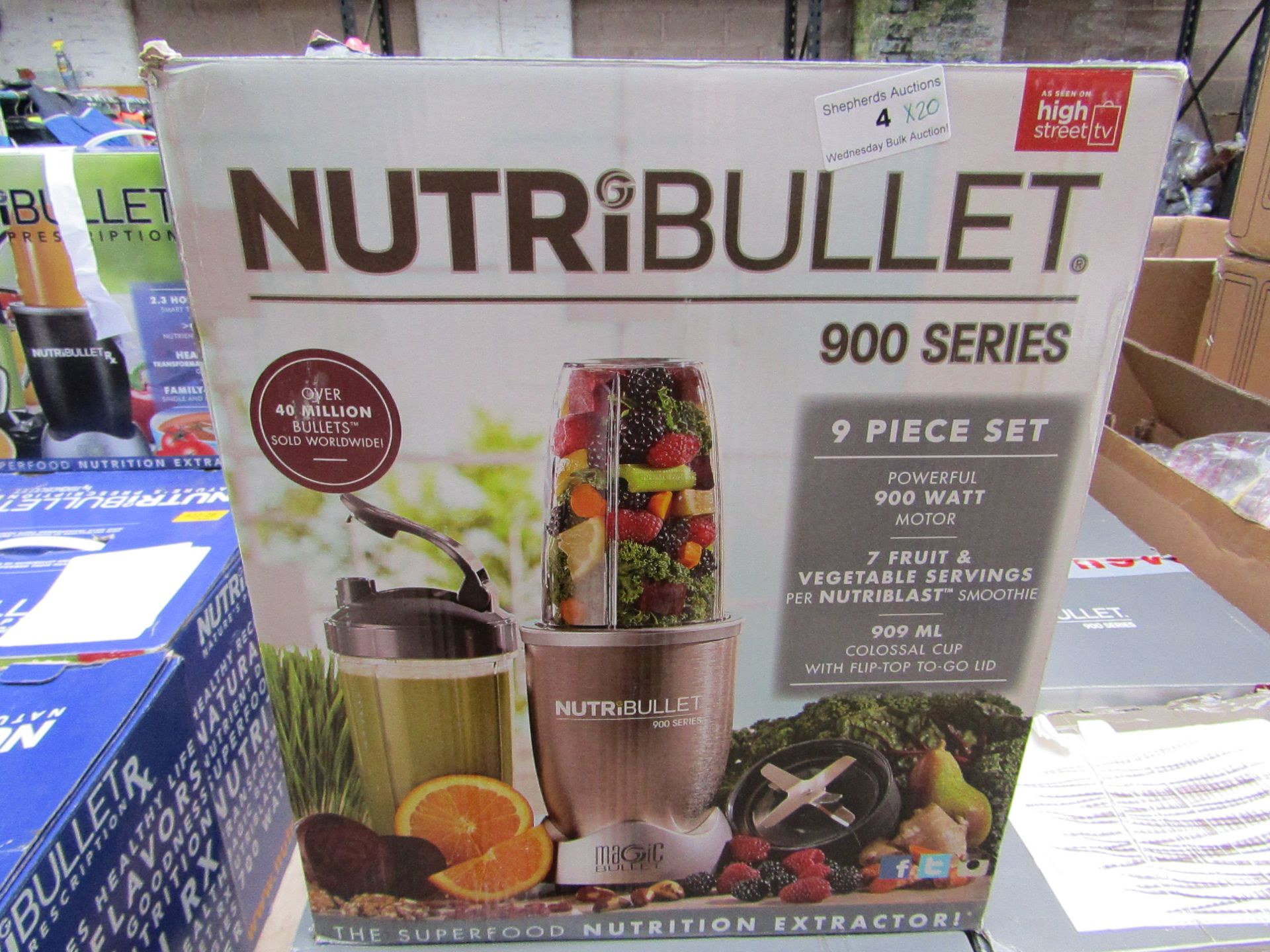 | 20x | NUTRI BULLET 900 SERIES| UNCHECKED,BOXED |NO ONLINE RE SALE | SKU C5060191467353 | RRP £79.