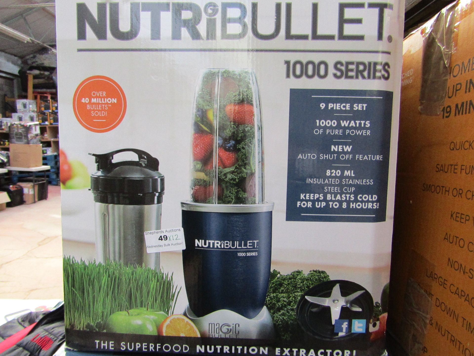 | 12X | NUTRI BULLET 1000 SERIES | UNCHECKED AND BOXED | NO ONLINE RE-SALE | SKU C5060191464734 |