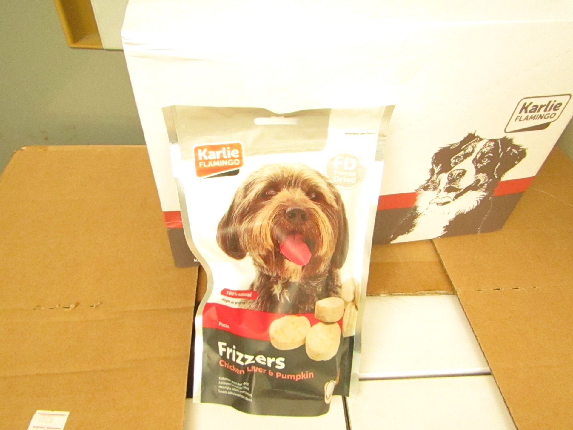 6 x boxes of 10 x  60g packs per box Frizzers Dog Snacks. BB 9/17 in sealed pouches