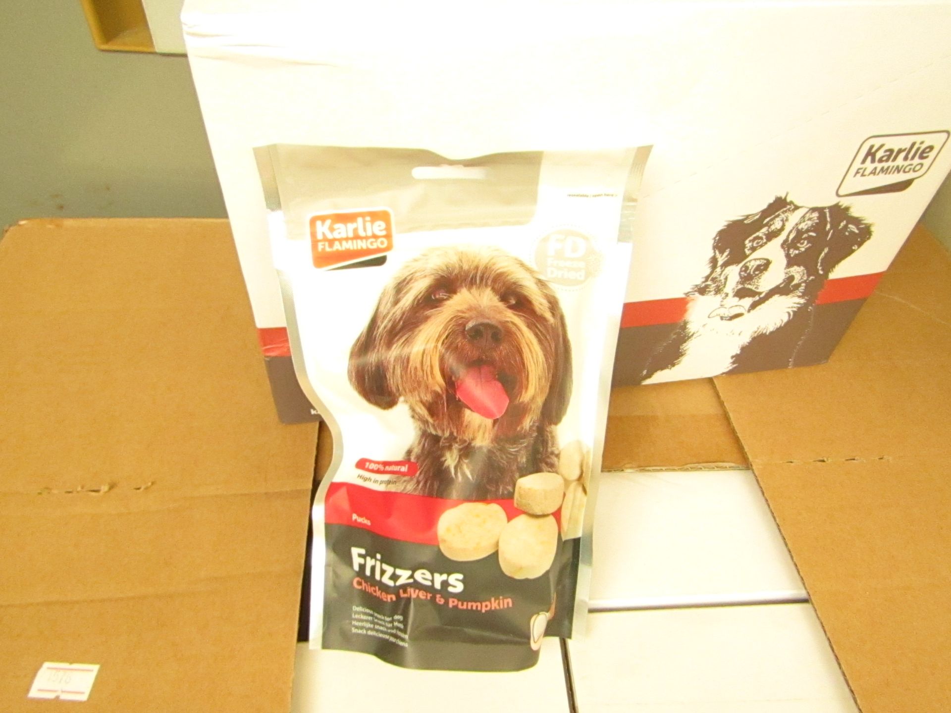 6 x boxes of 10 x  60g packs per box Frizzers Dog Snacks. BB 9/17 in sealed pouches