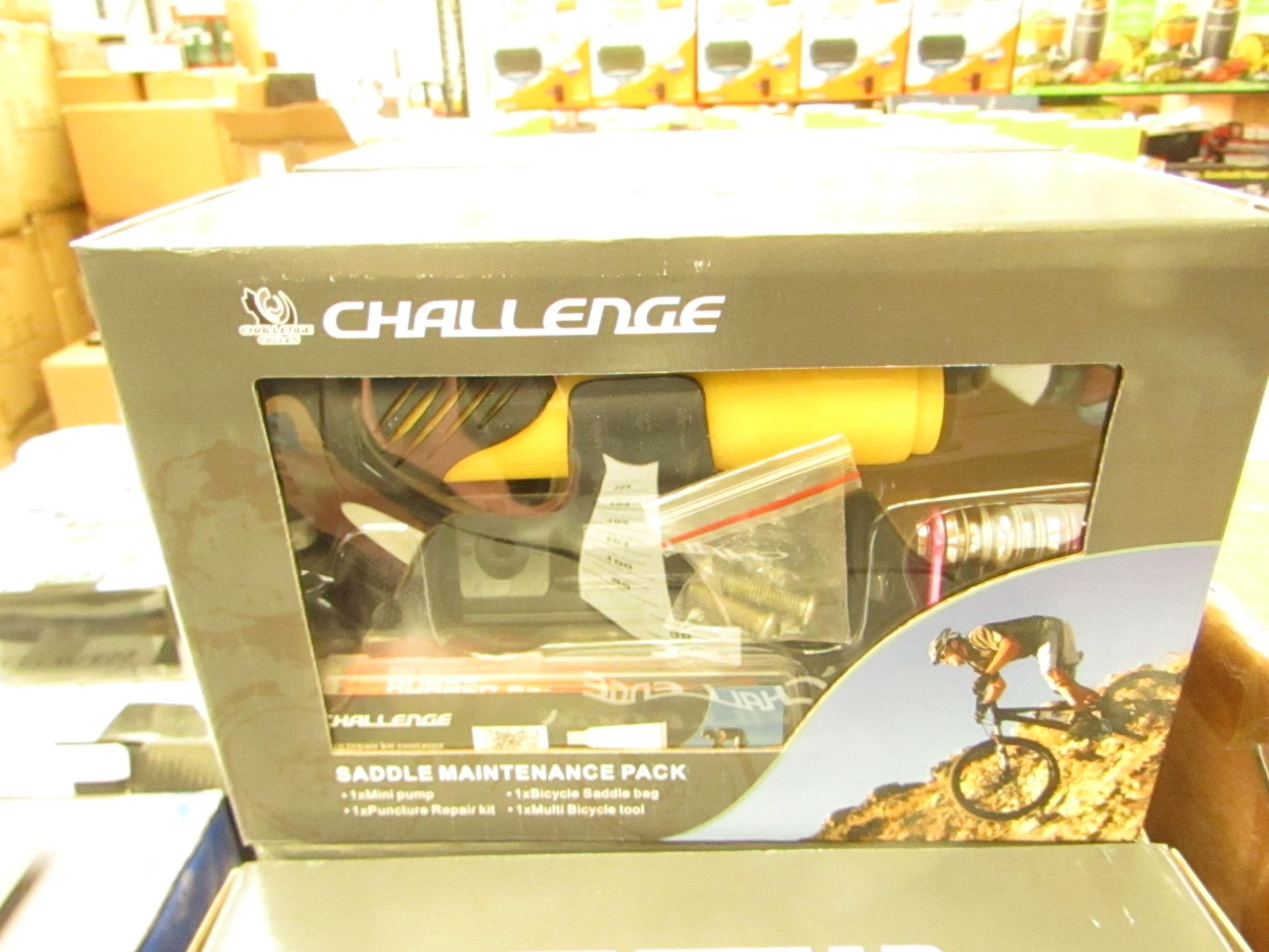 Challenge saddle maintenance pack, new and boxed.