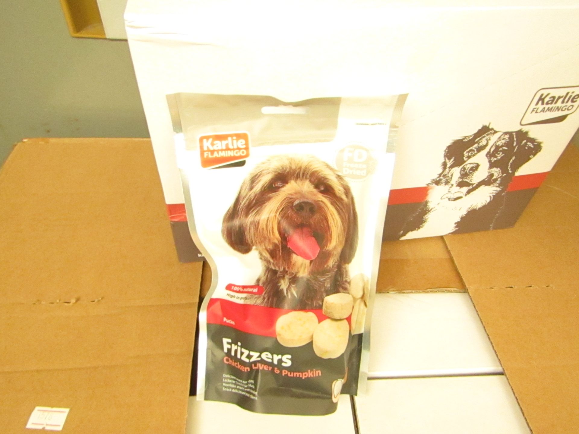 6 x boxes of 10 x  60g packs per box Frizzers Dog Snacks. BB 9/17 in sealed pouches