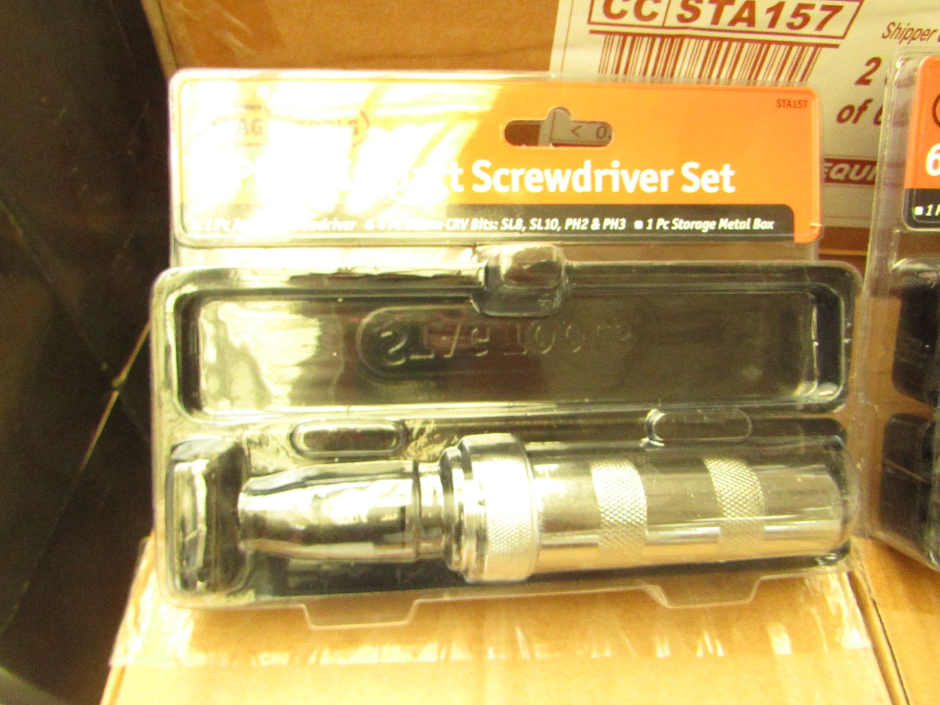 Stag Tools impact screwdriver set, new and packaged.