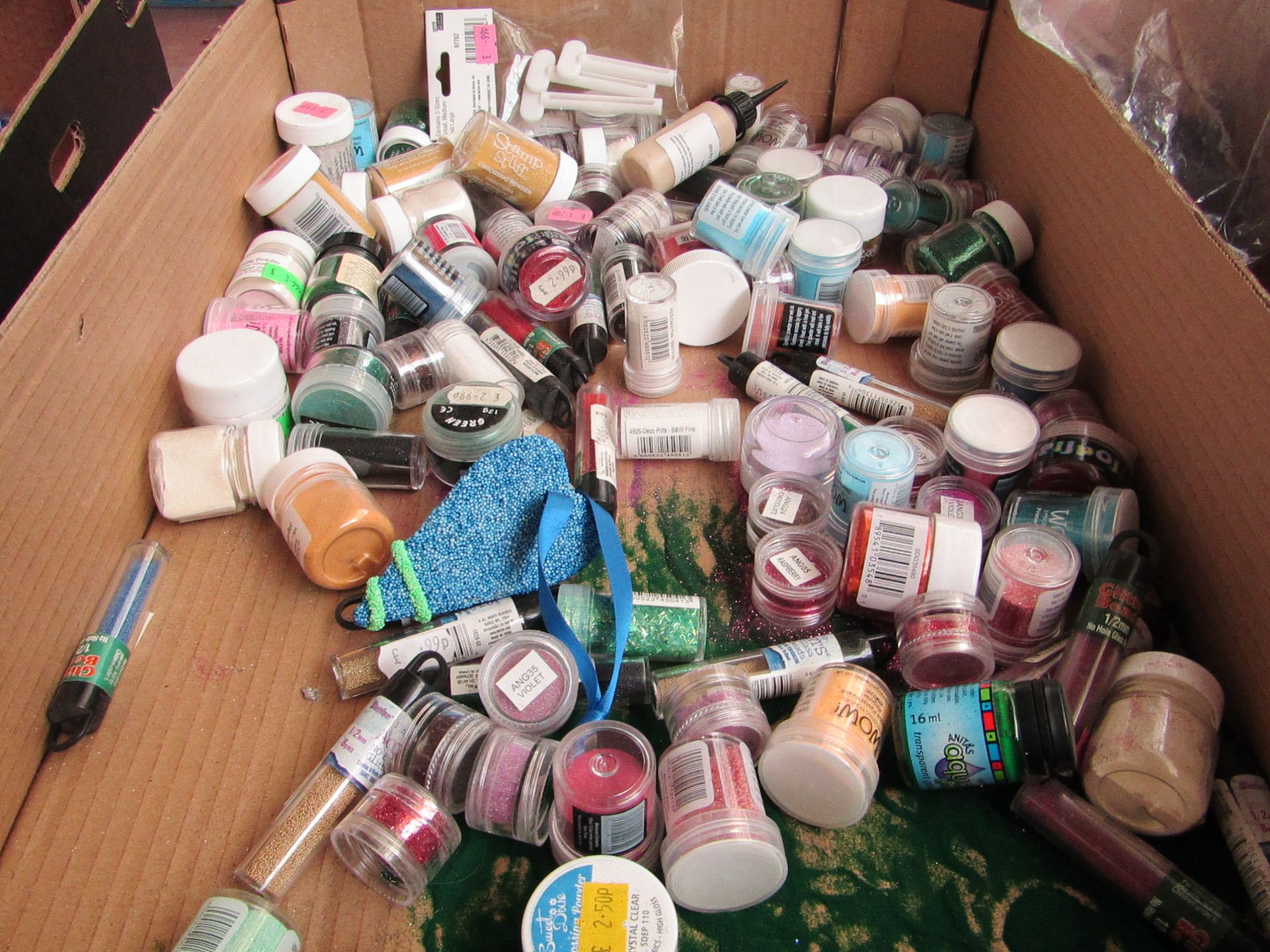 10 x various Pots of Crafting/Project Embossing Powders RRP £2.50 - £4.99 new randomly picked see