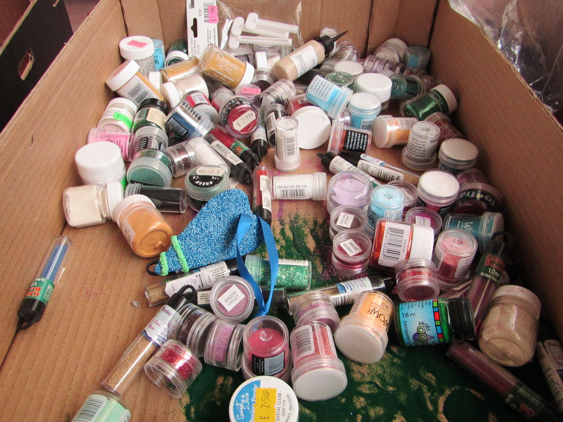 10 x various Pots of Crafting/Project Embossing Powders RRP £2.50 - £4.99 new randomly picked see