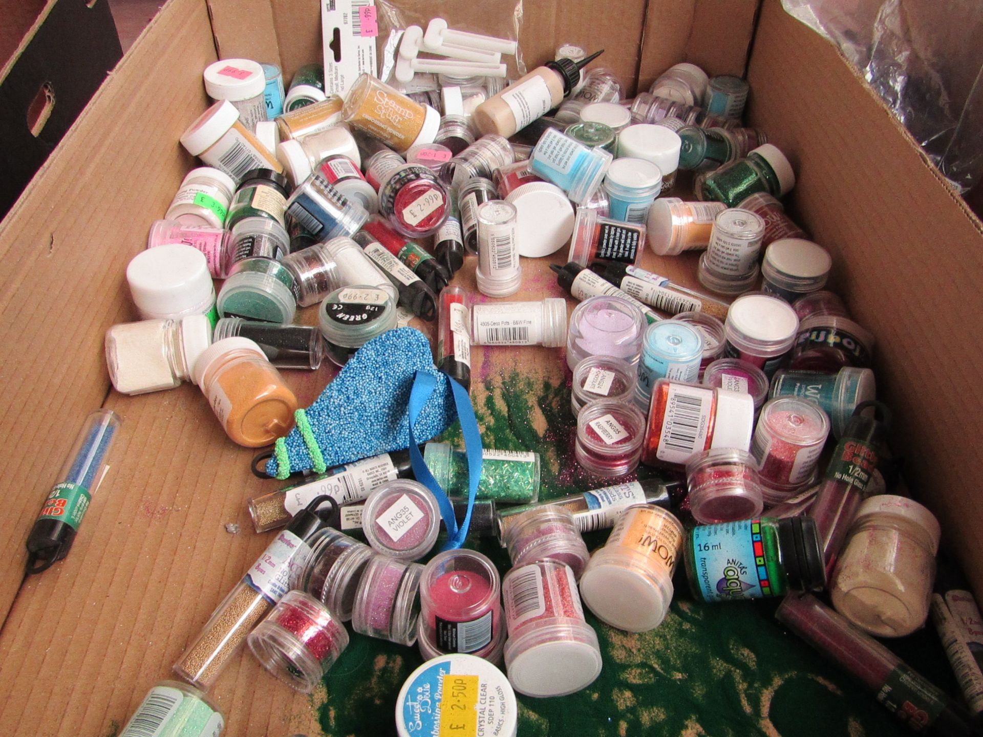 10 x various Pots of Crafting/Project Embossing Powders RRP £2.50 - £4.99 new randomly picked see