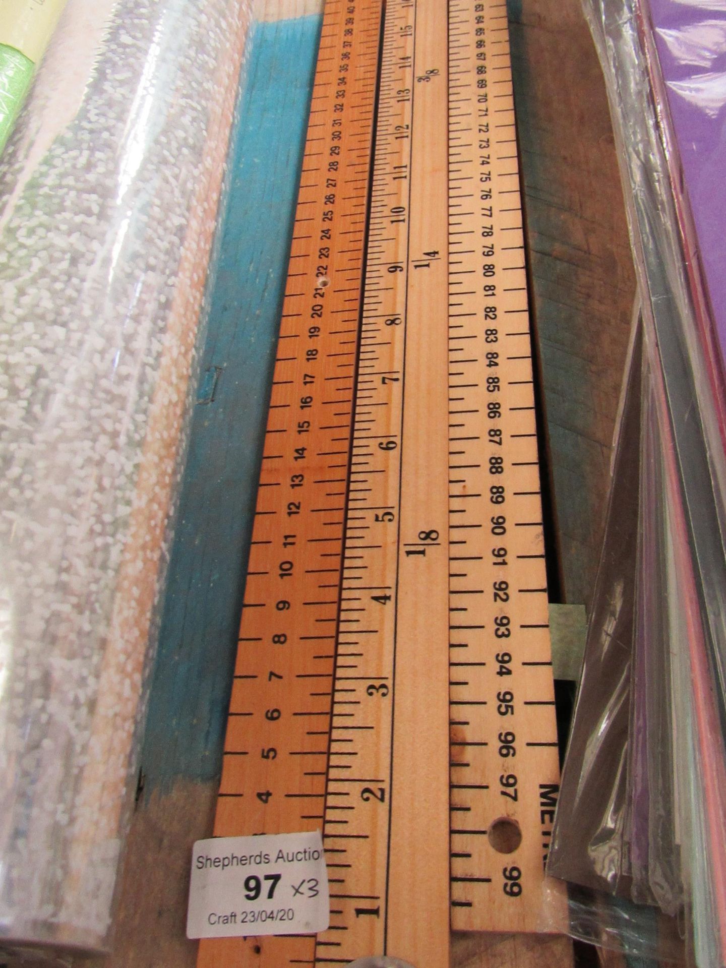 3 x 1 Metre Measuring Rulers new