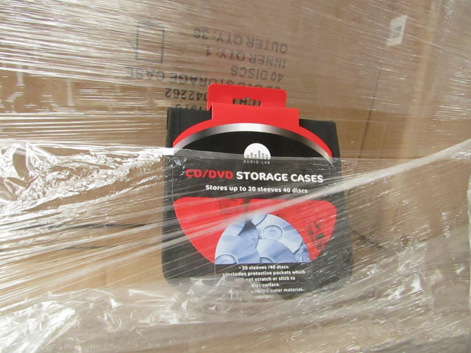 Pallet of 1180 CD/DVD storage cases, new, each case holds upto 40 CD's/DVD's