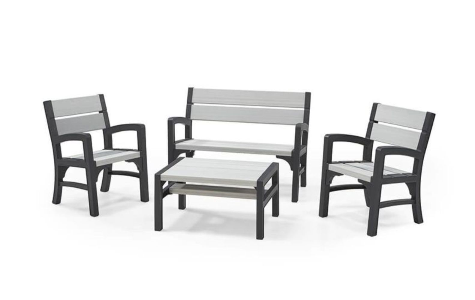 Keter Out door Bench Sets, new and boxes