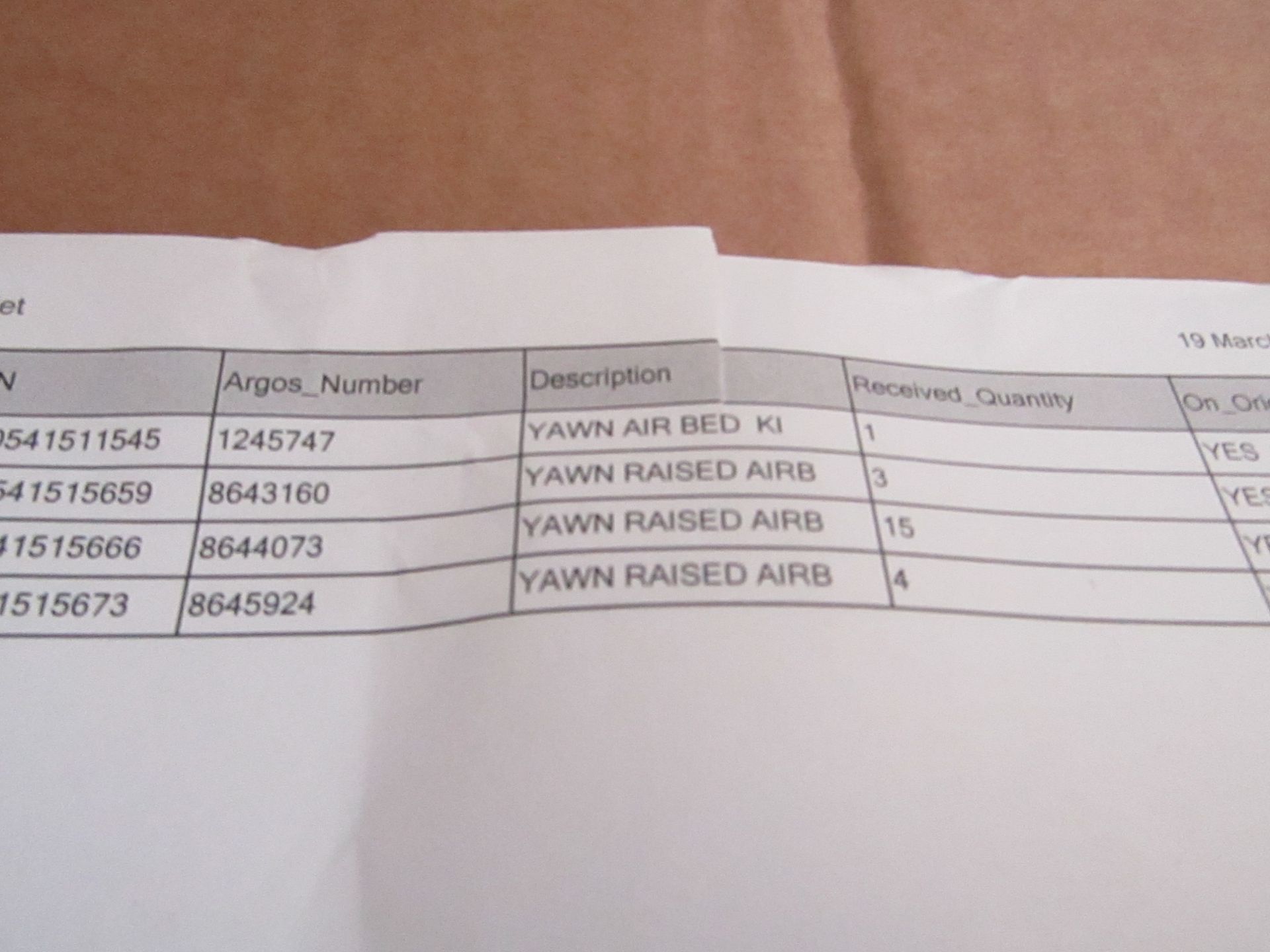 | 23X | THE PALLET CONTAINS VARIOUS SIZED YAWN AIR BEDS | BOXED AND UNCHECKED | NO ONLINE RE- - Image 2 of 2