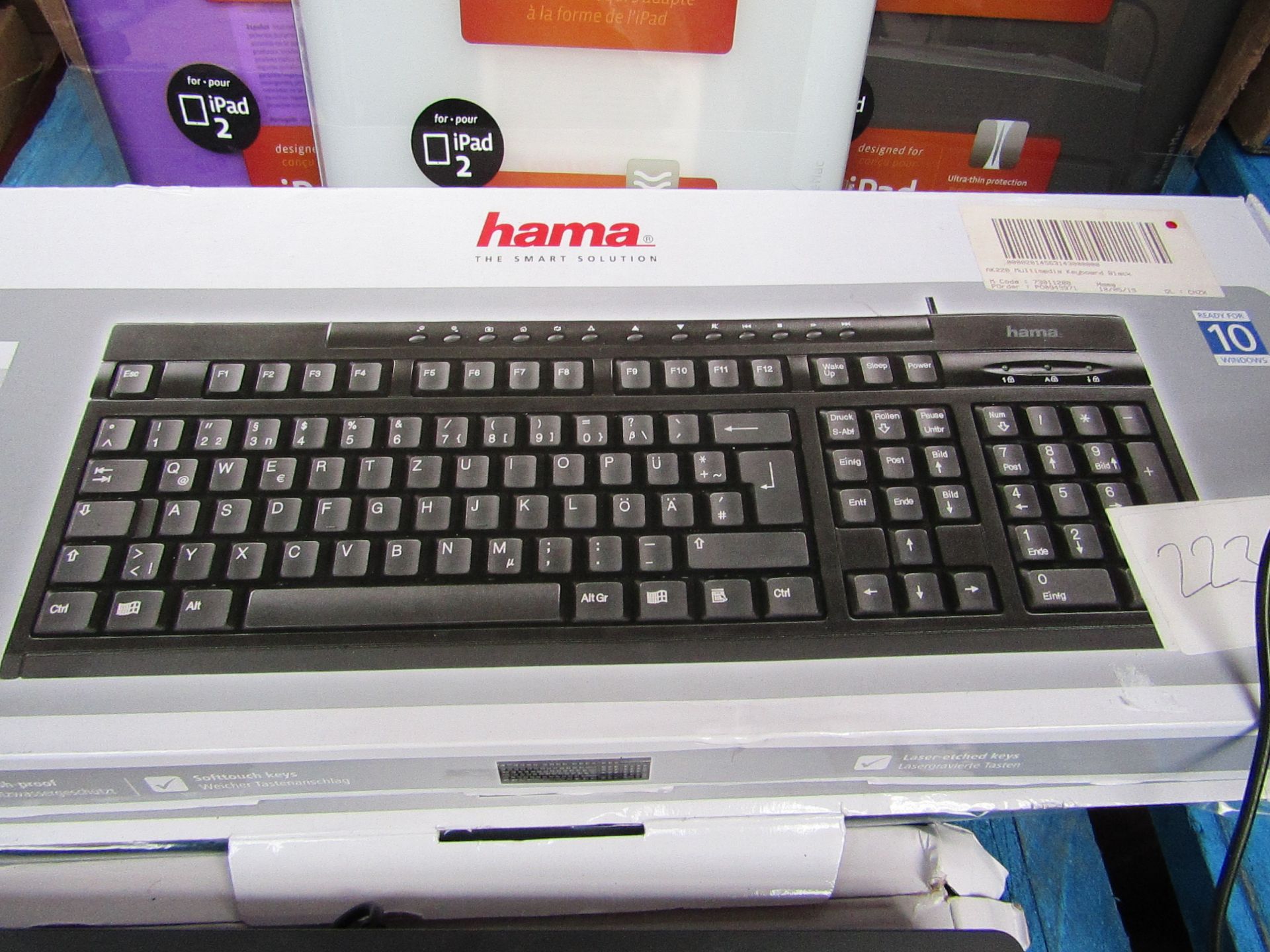 2x HAMA - AK 220 Multimedia Keyboard - Untested & Boxed.