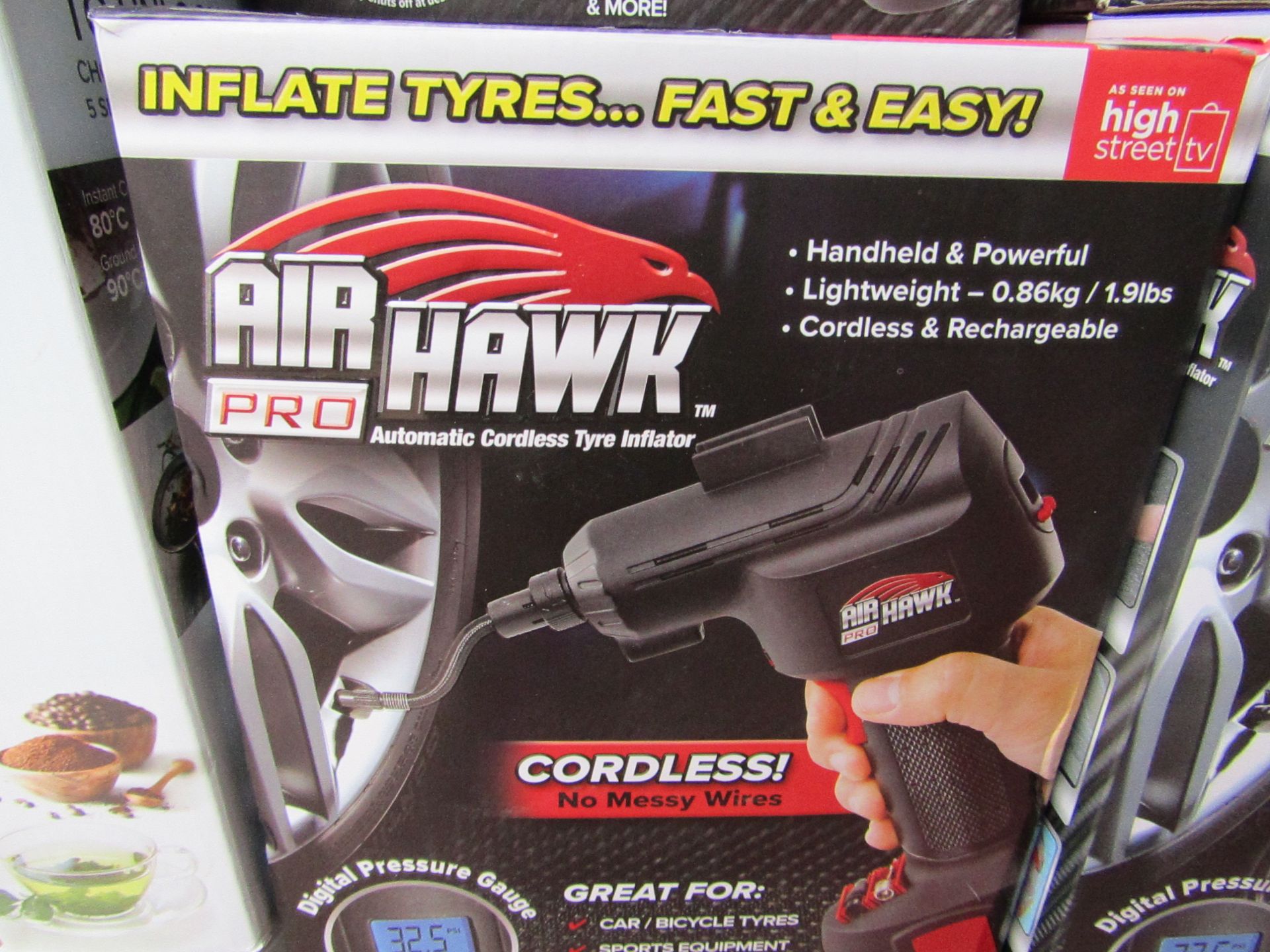 | 1x | AIR HAWK PRO CORDLESS COMPRESSOR | REFURBISHED AND BOXED | NO ONLINE RE-SALE | SKU