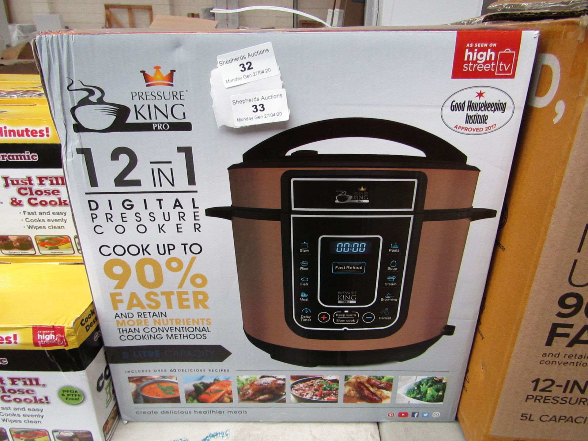 | 1X | PRESSURE KING PRO 12 IN 1 DIGITAL PRESSURE AND MULTI COOKER | REFURBISHED AND BOXED | NO