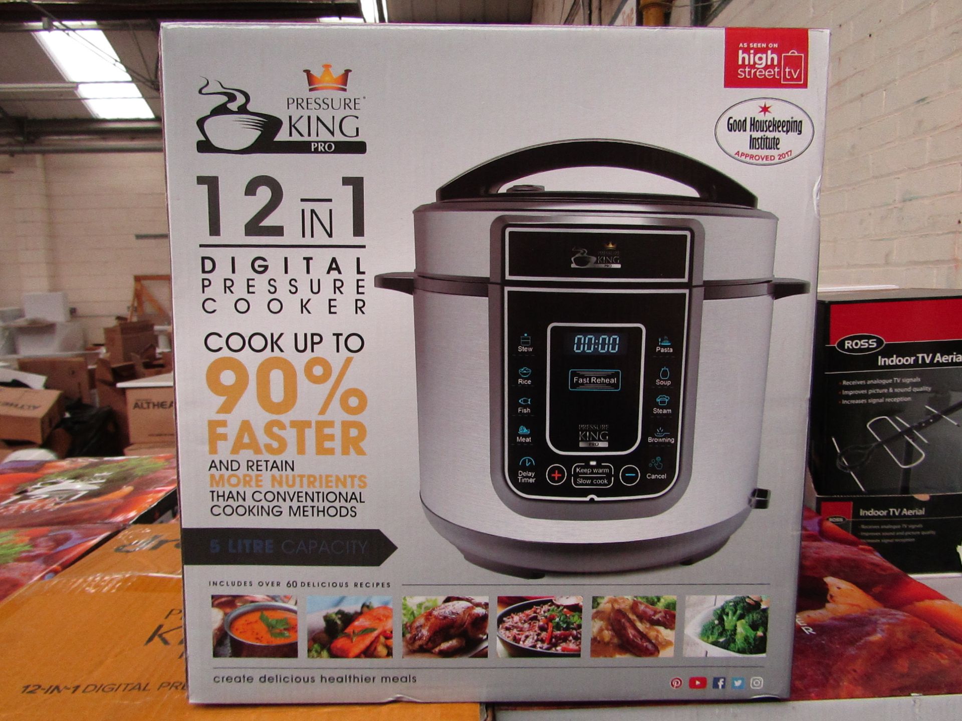| 1X | PRESSURE KING PRO 12 IN 1 DIGITAL PRESSURE AND MULTI COOKER | REFURBISHED AND BOXED | NO