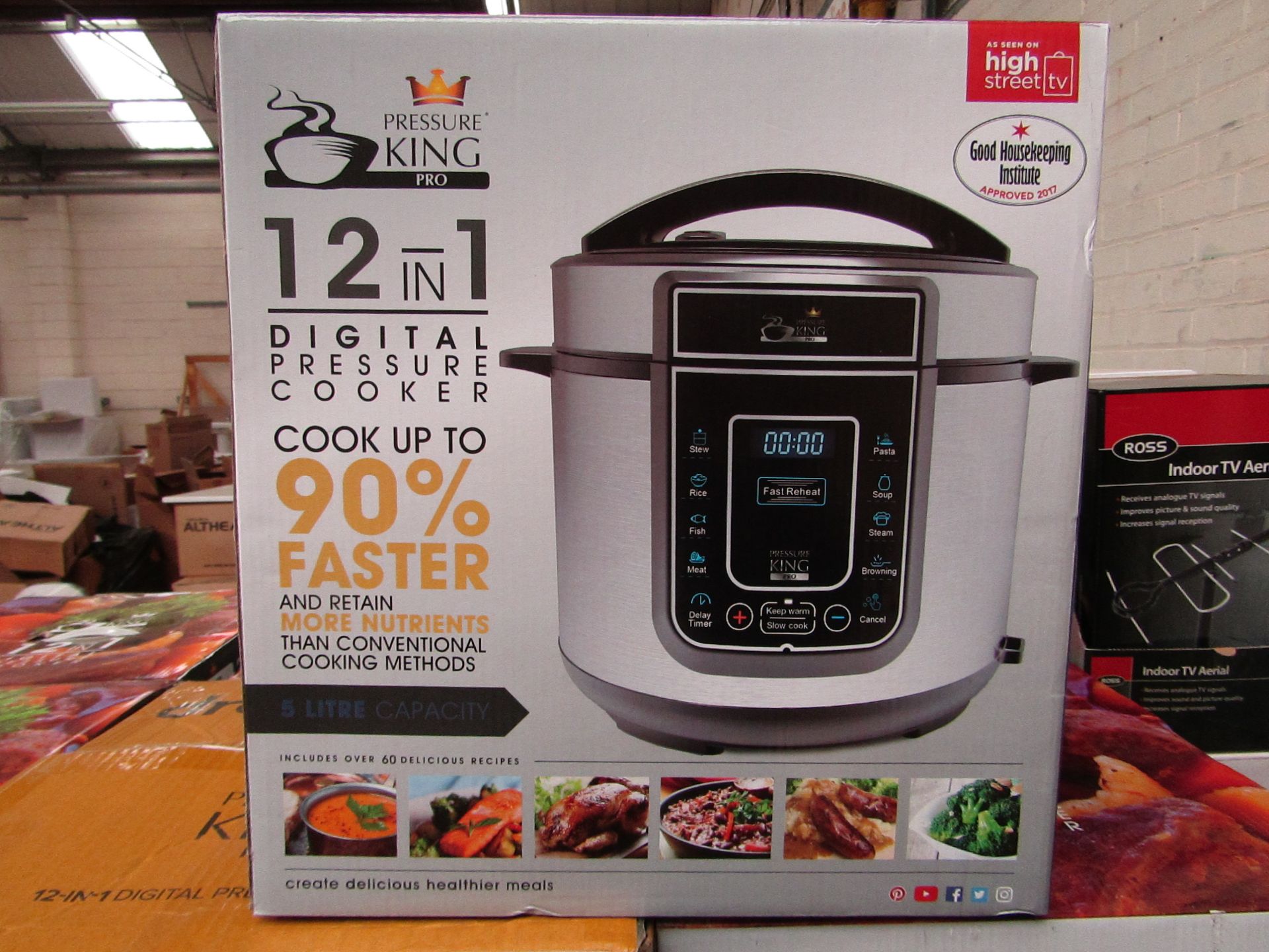 | 1X | PRESSURE KING PRO 12 IN 1 DIGITAL PRESSURE AND MULTI COOKER | REFURBISHED AND BOXED | NO