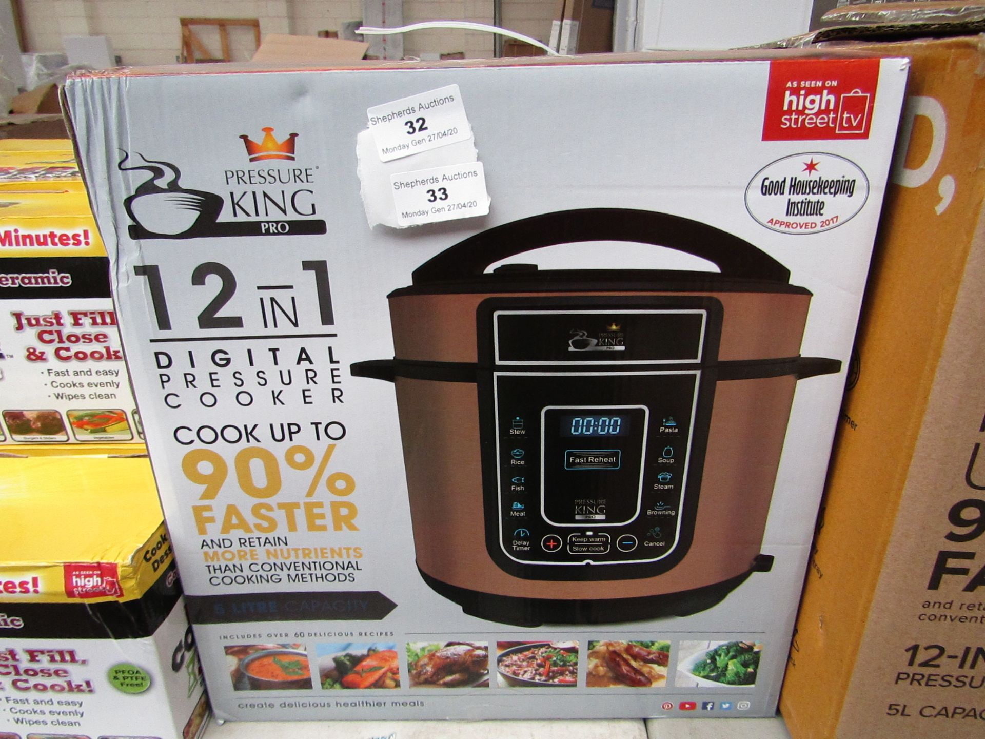 | 1X | PRESSURE KING PRO 12 IN 1 DIGITAL PRESSURE AND MULTI COOKER | REFURBISHED AND BOXED | NO