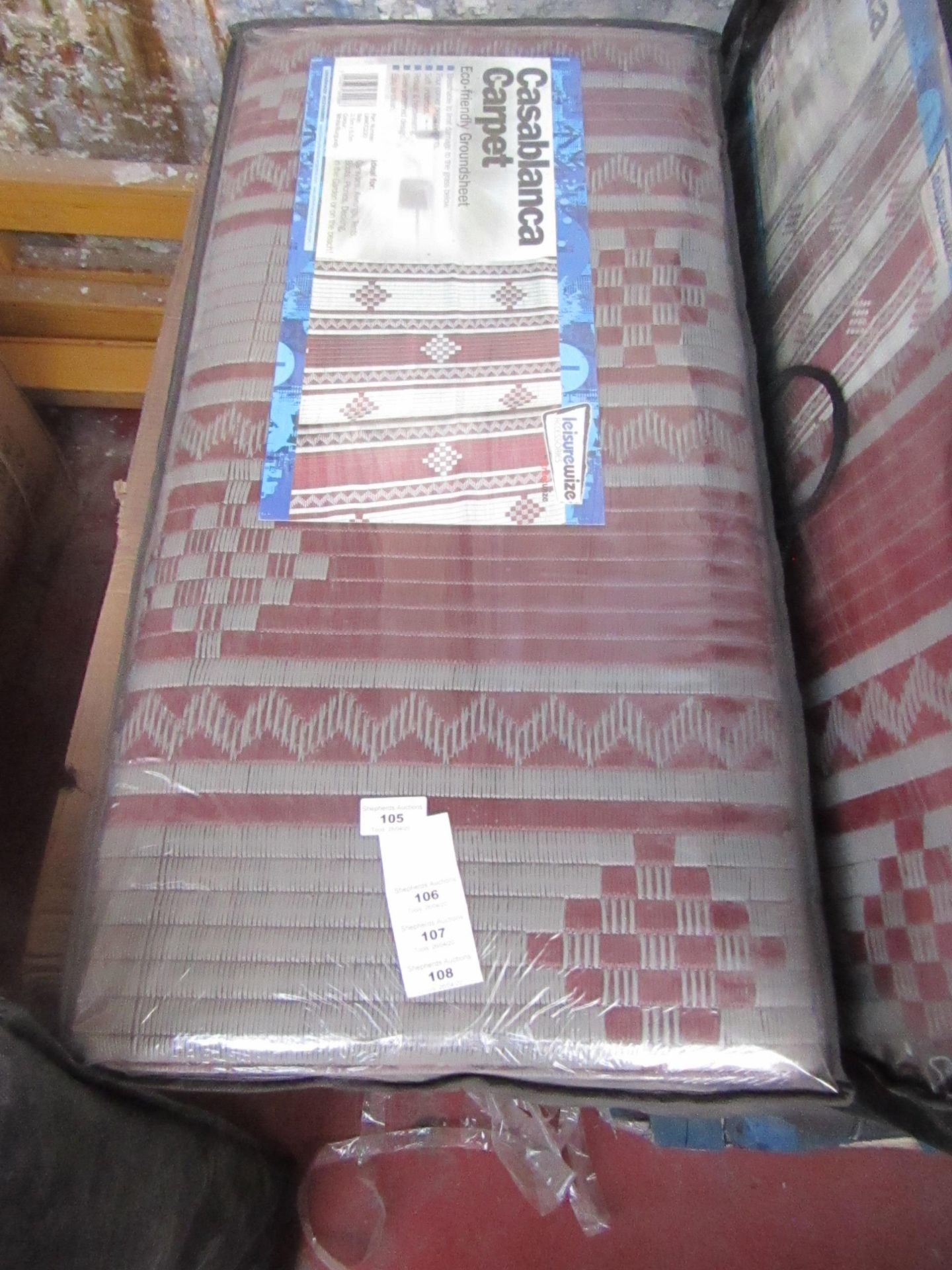 Leisurewise Casablanca Carpet eco friendly ground sheet, unused in carry bag 2.5mtrs x 6.5mtrs.