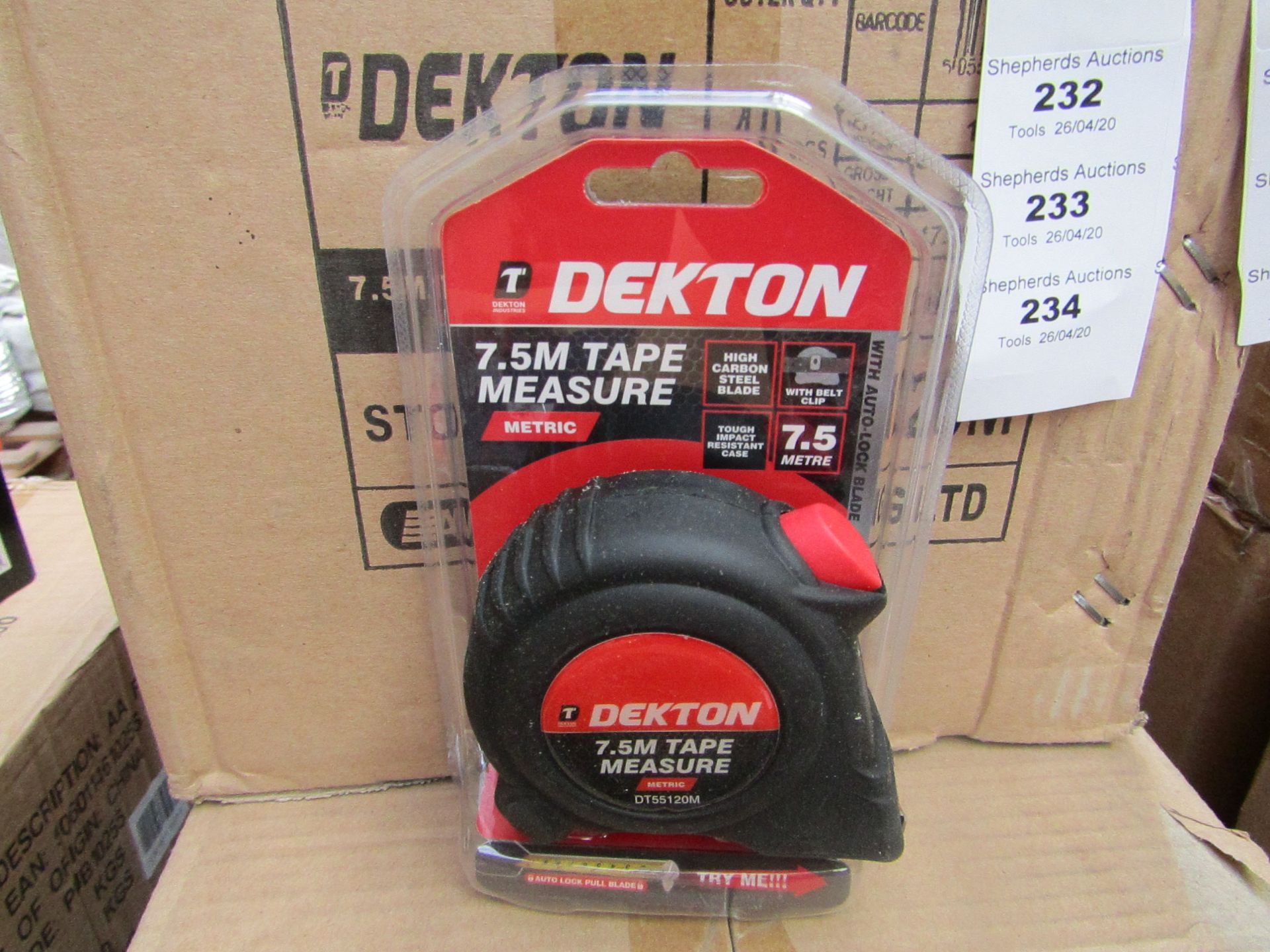 Dekton 7.5Mtr Tape measure, new