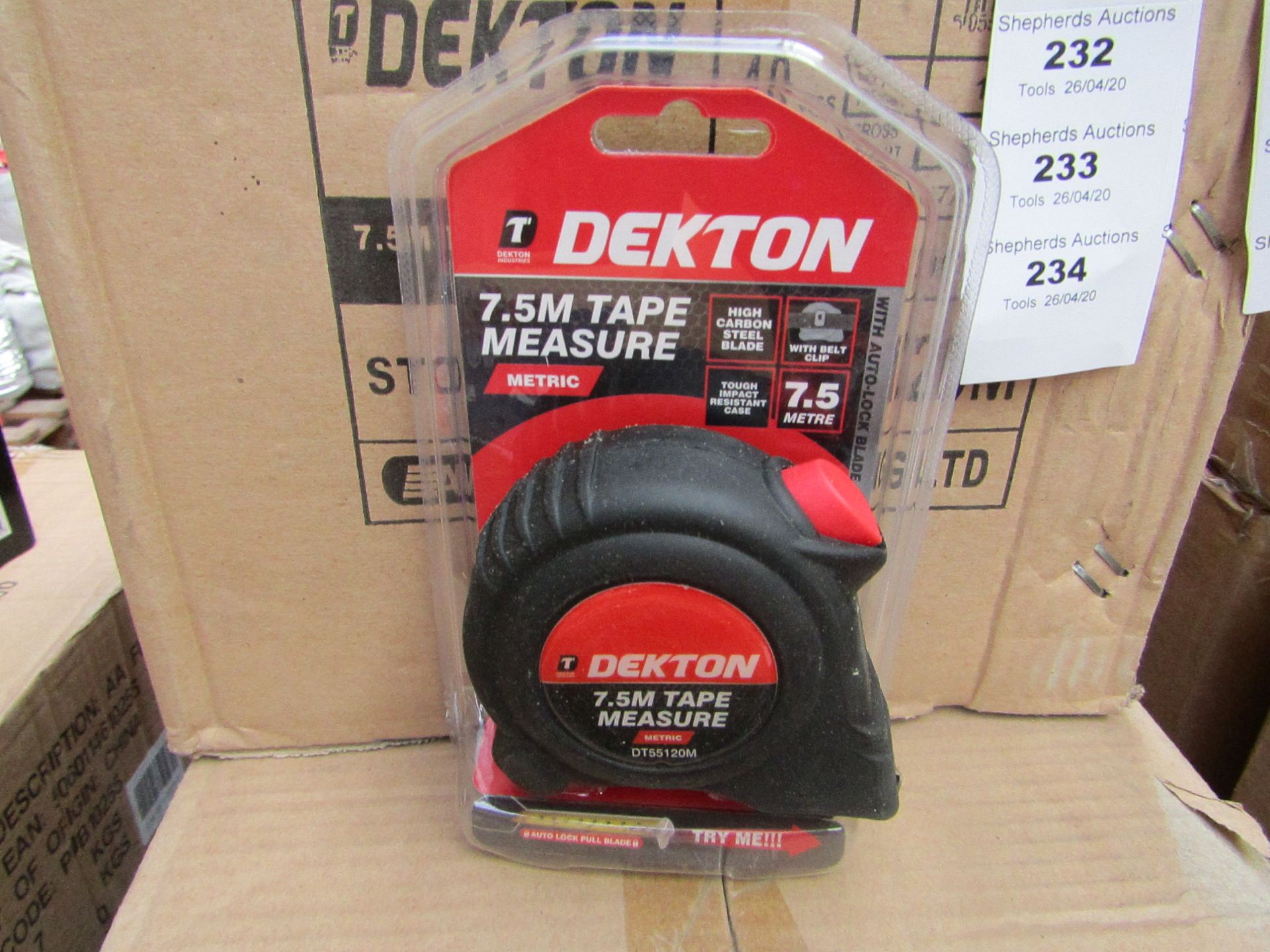 Dekton 7.5Mtr Tape measure, new