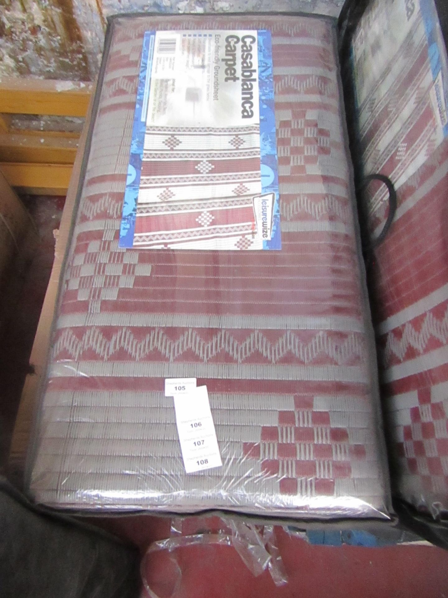 Leisurewise Casablanca Carpet eco friendly ground sheet, unused in carry bag 2.5mtrs x 6.5mtrs.