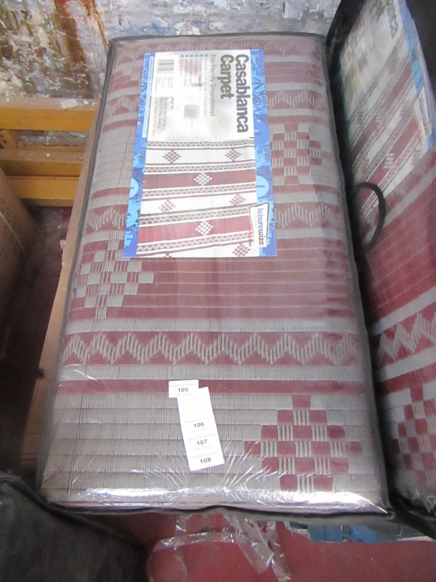 Leisurewise Casablanca Carpet eco friendly ground sheet, unused in carry bag 2.5mtrs x 6.5mtrs.