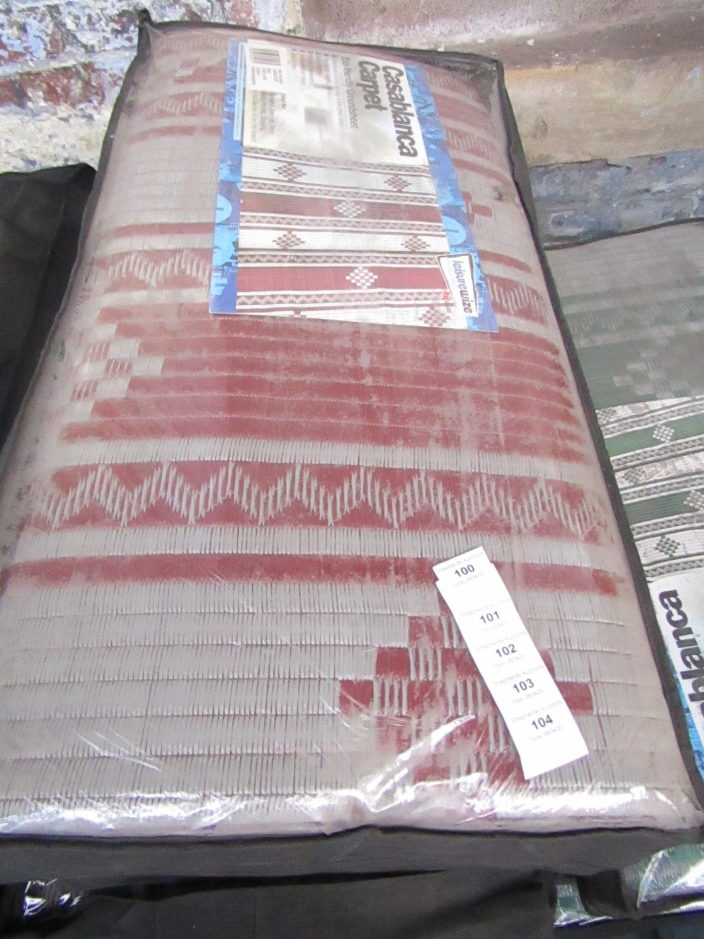 Leisurewise Casablanca Carpet eco friendly ground sheet, unused in carry bag 2.5mtrs x 6mtrs.