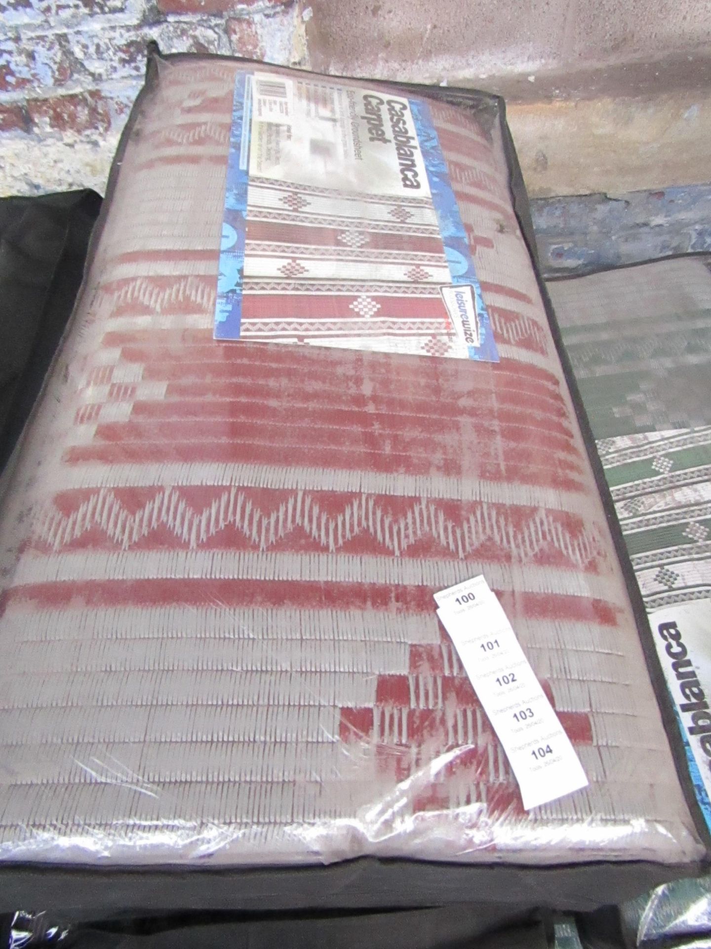 Leisurewise Casablanca Carpet eco friendly ground sheet, unused in carry bag 2.5mtrs x 6mtrs.