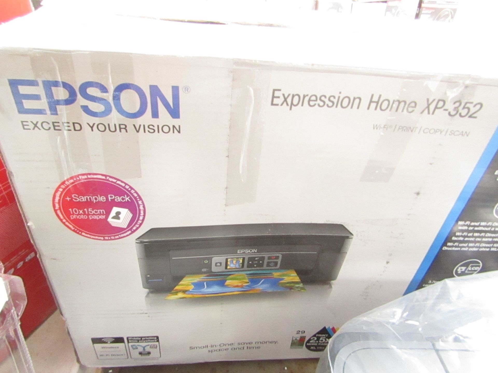 Epson Expression Home XP-352 wifi printer, boxed