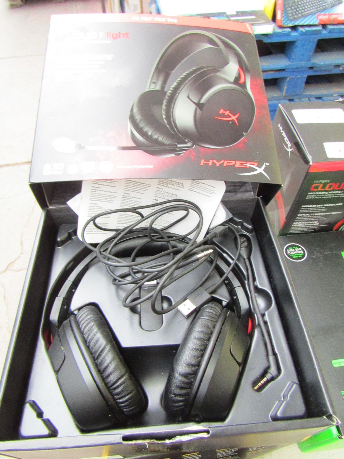 Hyper X - Cloud Flight Wireless Gaming Headset - Tested Working For Sound & Boxed.