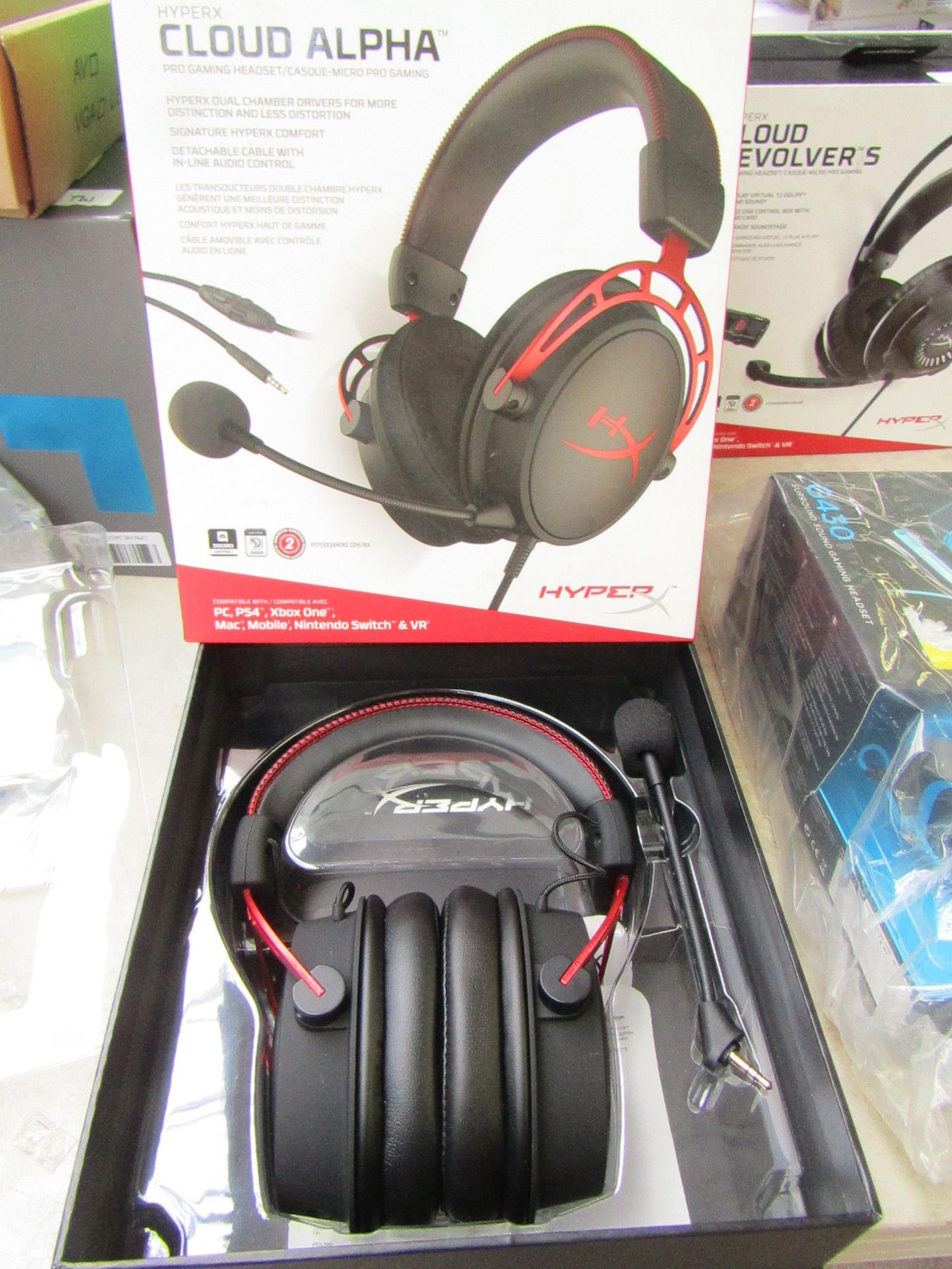 Hyper x - Cloud Alpha pro Gaming Headset - Tested Working for Sound & Boxed.