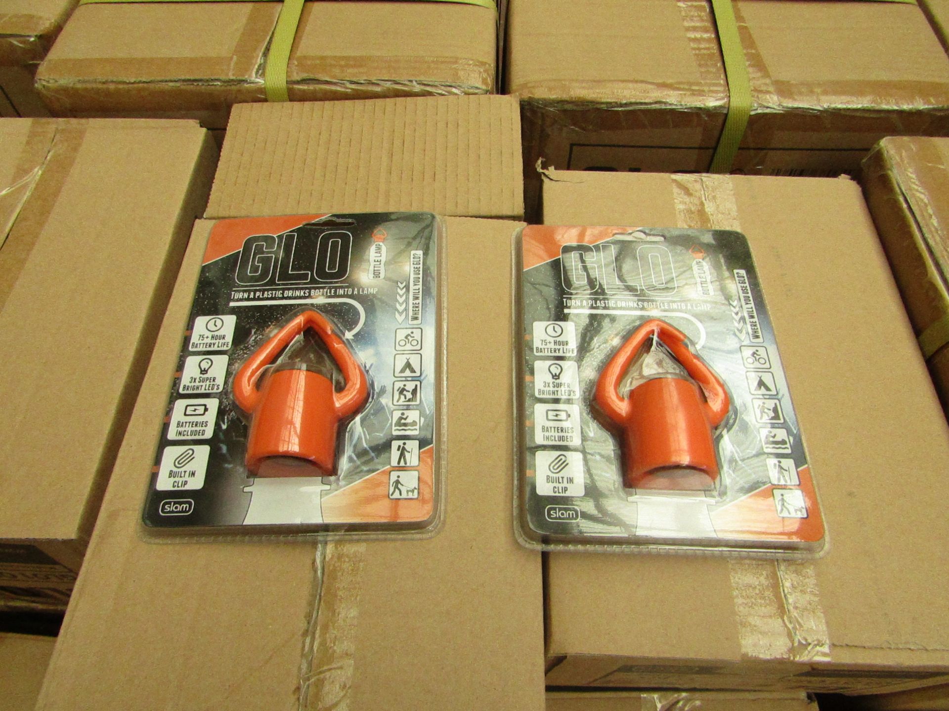 2x boxes of 12  GLO - Bottle Lamps - Packaged & Boxed.