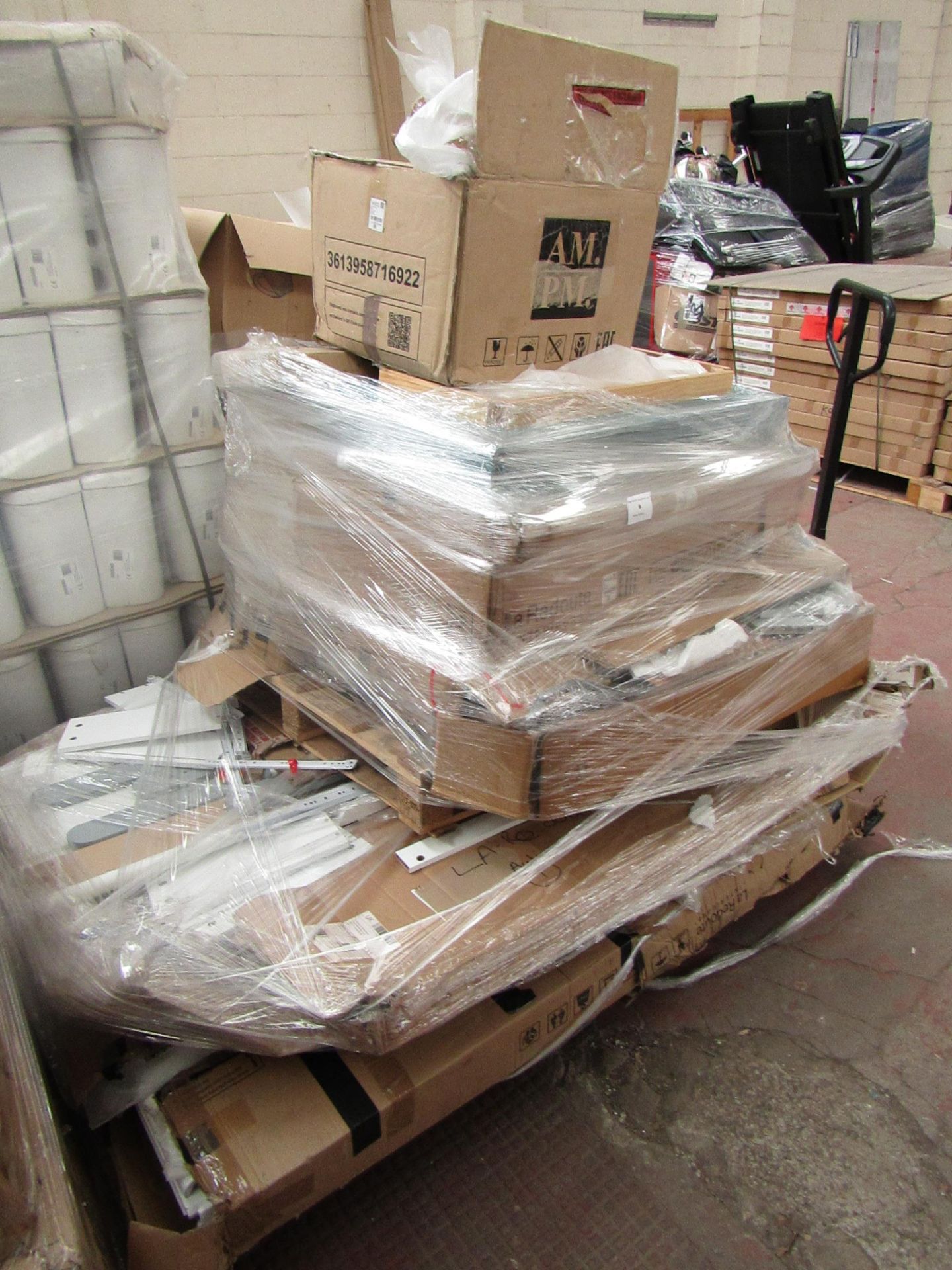 Pallet of La redoute raw customer return flat pack furniture