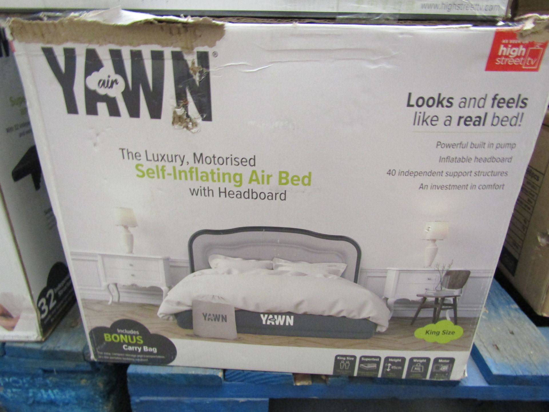 | 1 | YAWN KING SIZE AIR BED | BOXED AND UNCHECKED | NO ONLINE RE-SALE | SKU - | TOTAL LOT RRP - £