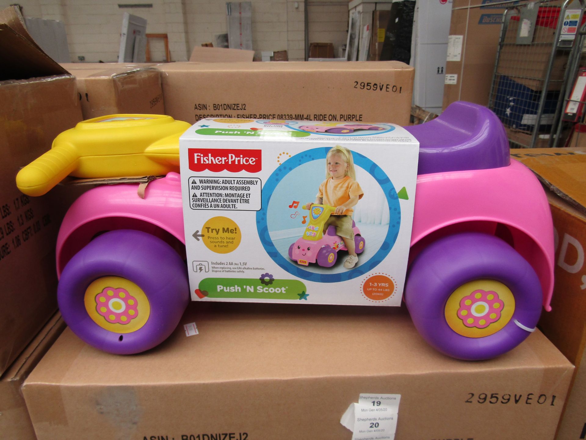 Fisher Price Push N Scoot With Sounds. New with Tags