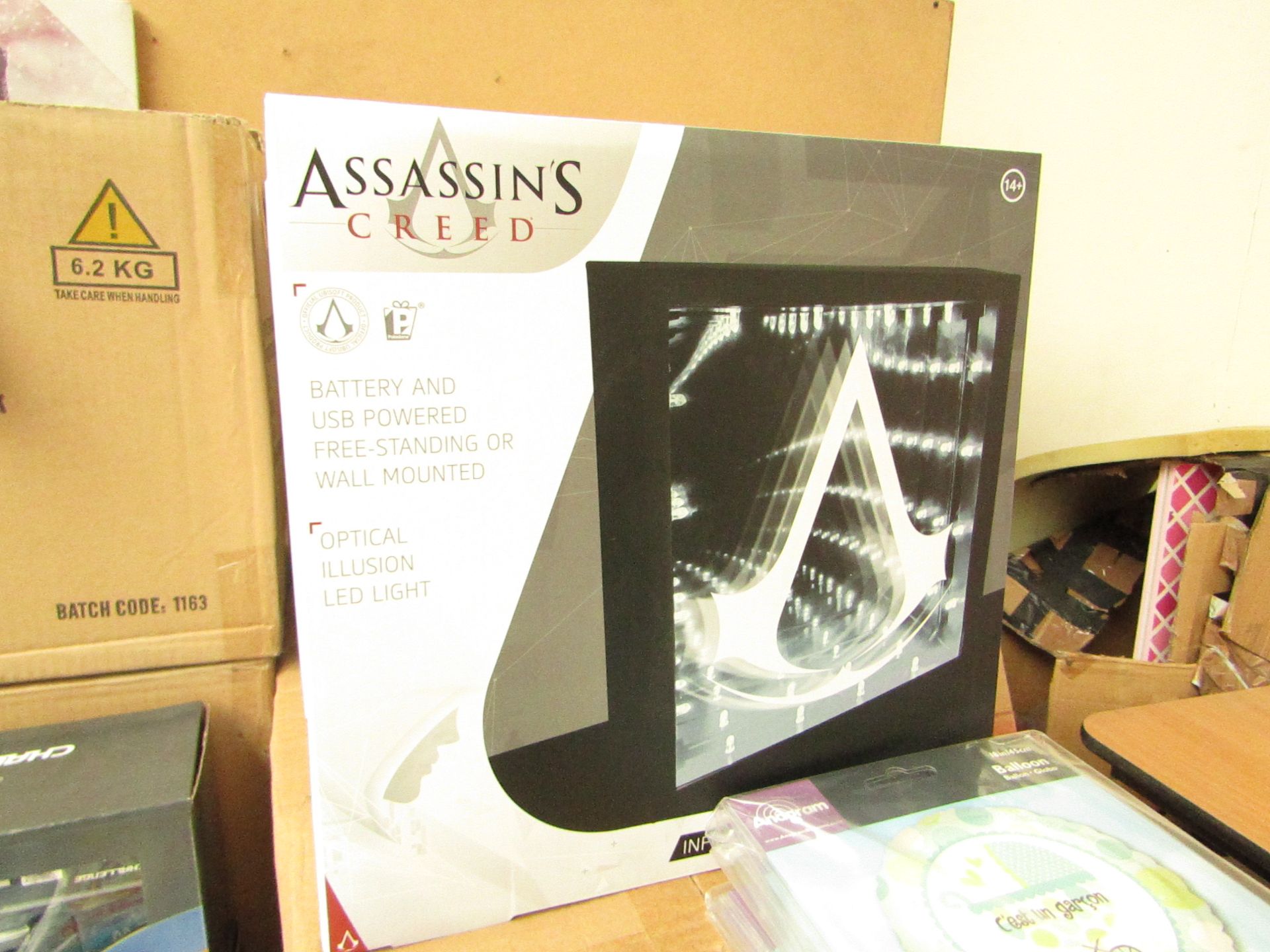 Assassins Creed Optical Illusion LED Light. New & Boxed