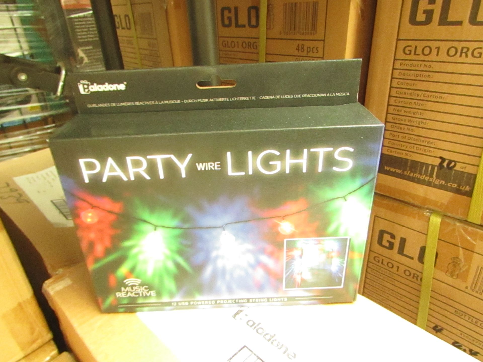 Party wire string lights, new and boxed.