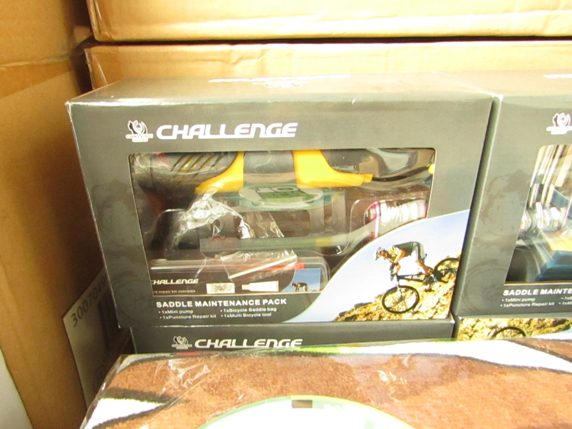 Challenge Bike Maintenance Packs. Incl pump, Repair kit etc. New & Boxed