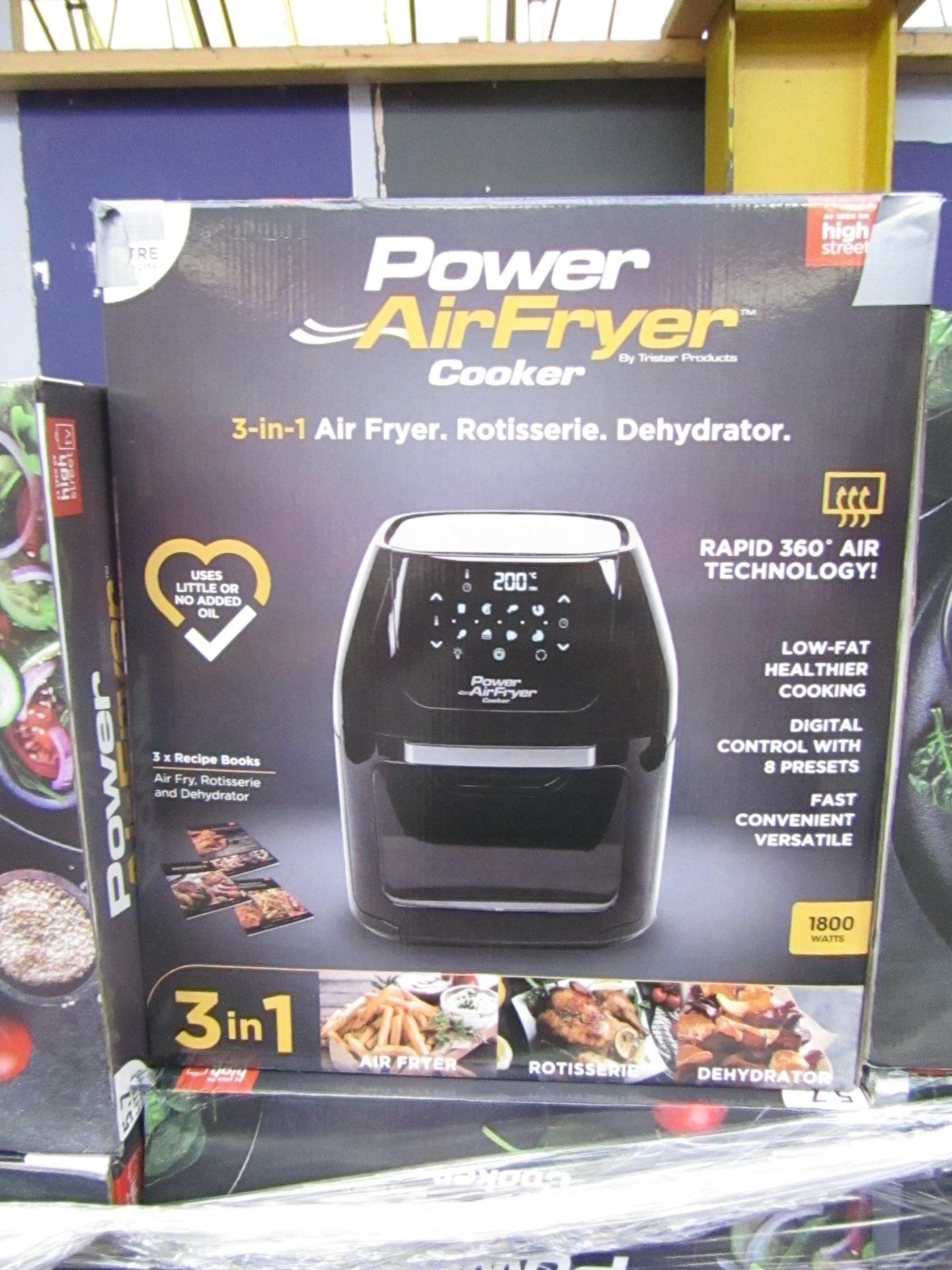 | 4X | POWER AIR FRYER COOKERS 5.7LTR | UNCHECKED AND BOXED | NO ONLINE RE-SALE | SKU